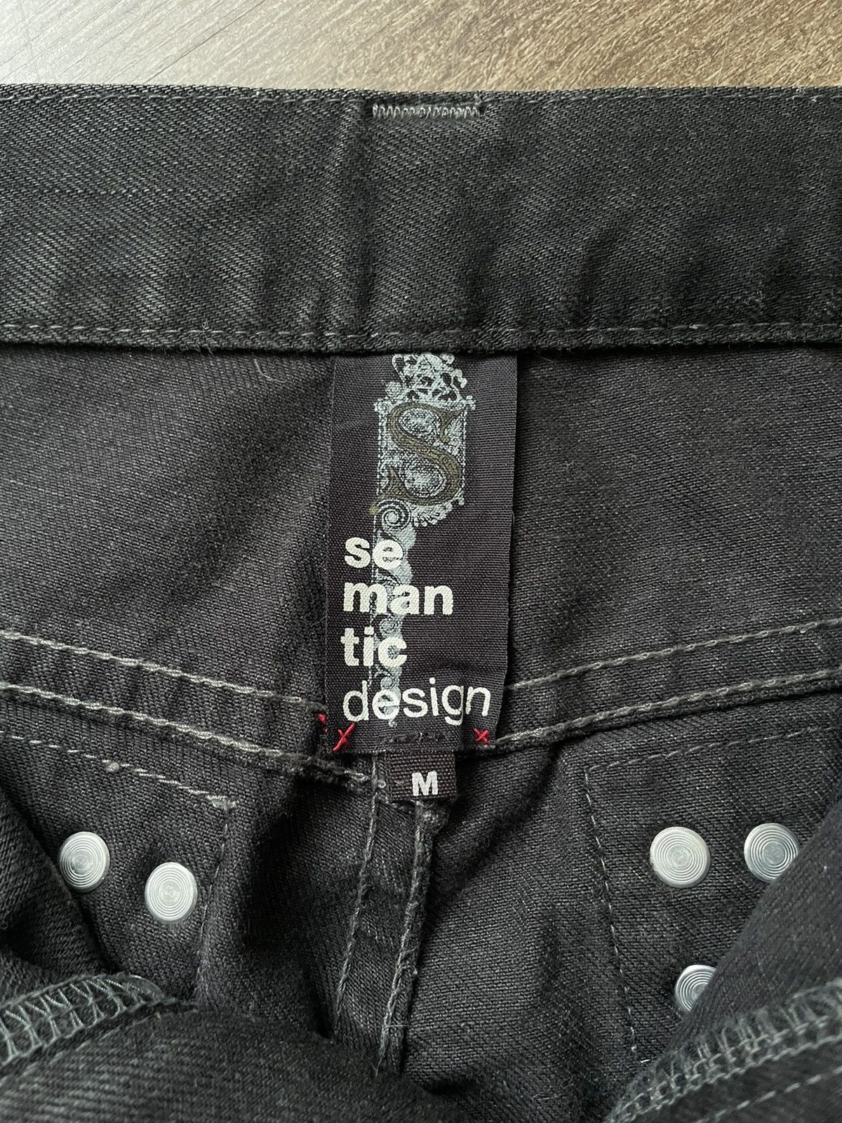 If Six Was Nine Semantic Design Punk Spiked Denim Size US 31 - 10 Thumbnail