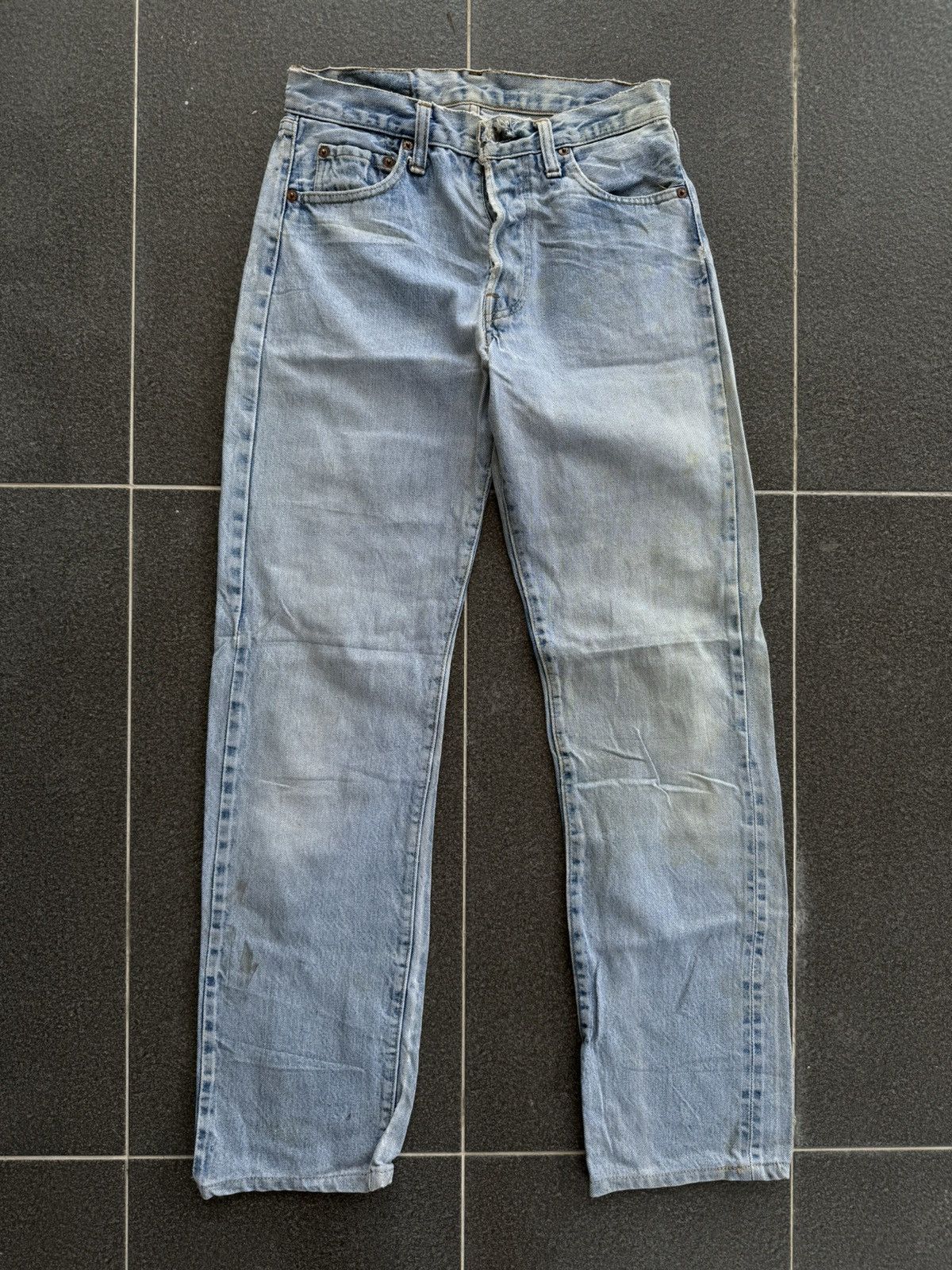 Levi's 💸LASTDROP💸 Redline Levis 501 #6 Button Selvedge Distressed Size US 28 / EU 44 - 1 Thumbnail