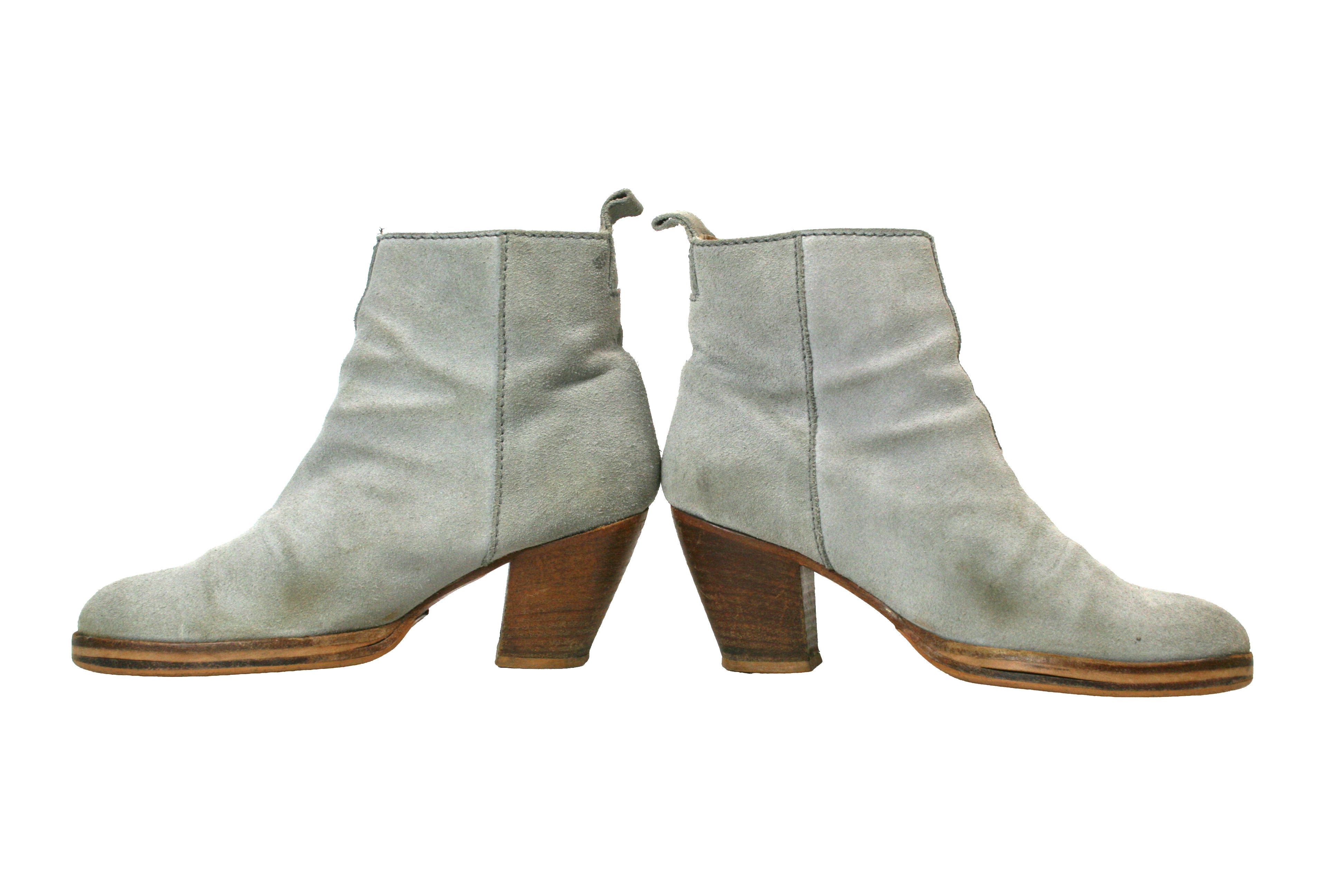 Acne Studios Pistol Suede Grey Biker Boots Size US 7 / IT 37 - 10 Thumbnail