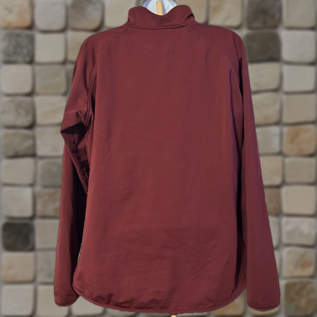 Port & Company Gannon University 1/4 Zip Pullover Women Large Maroon Mock Neck Thumb Holes Nike Shirt Size L / US 10 / IT 46 - 1 Thumbnail