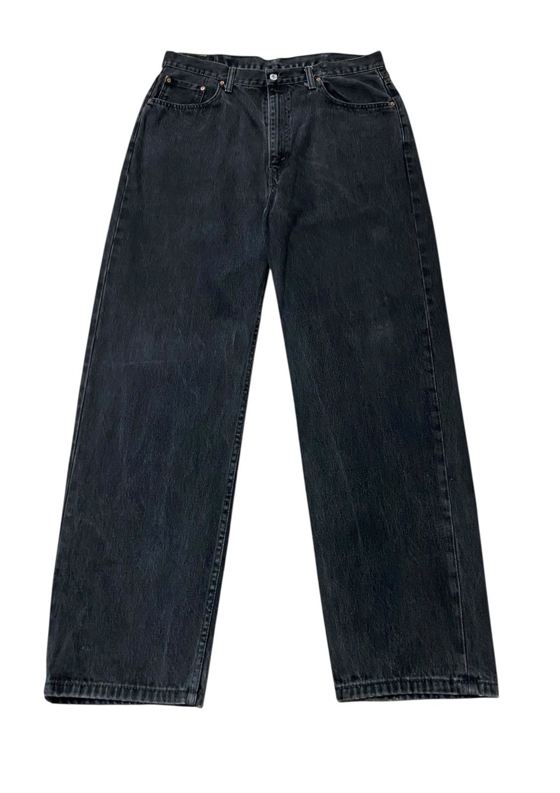 Levi's Rare Design Vintage Levis Super Black Lot 550 Jeans 2000s Size US 37 - 1 Thumbnail