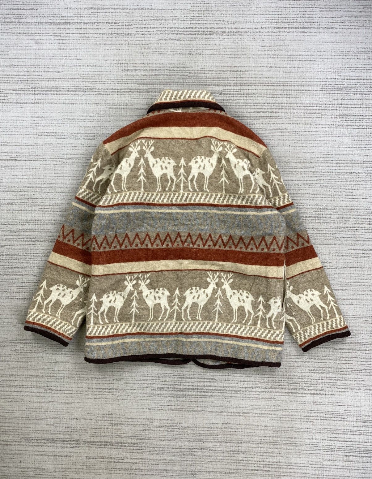 Japanese Brand × Vintage Vintage More Up Aztec Animal Design Full Printed Wool Jacket Size US M / EU 48-50 / 2 - 2 Thumbnail