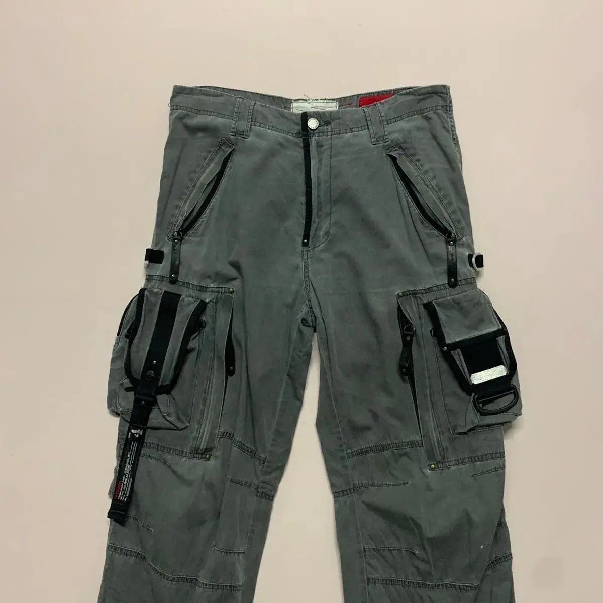 Japanese Brand RARE! 3D POCKET Tough Utility MultiPocket Bondage Cargo Pant Size US 33 - 4 Thumbnail