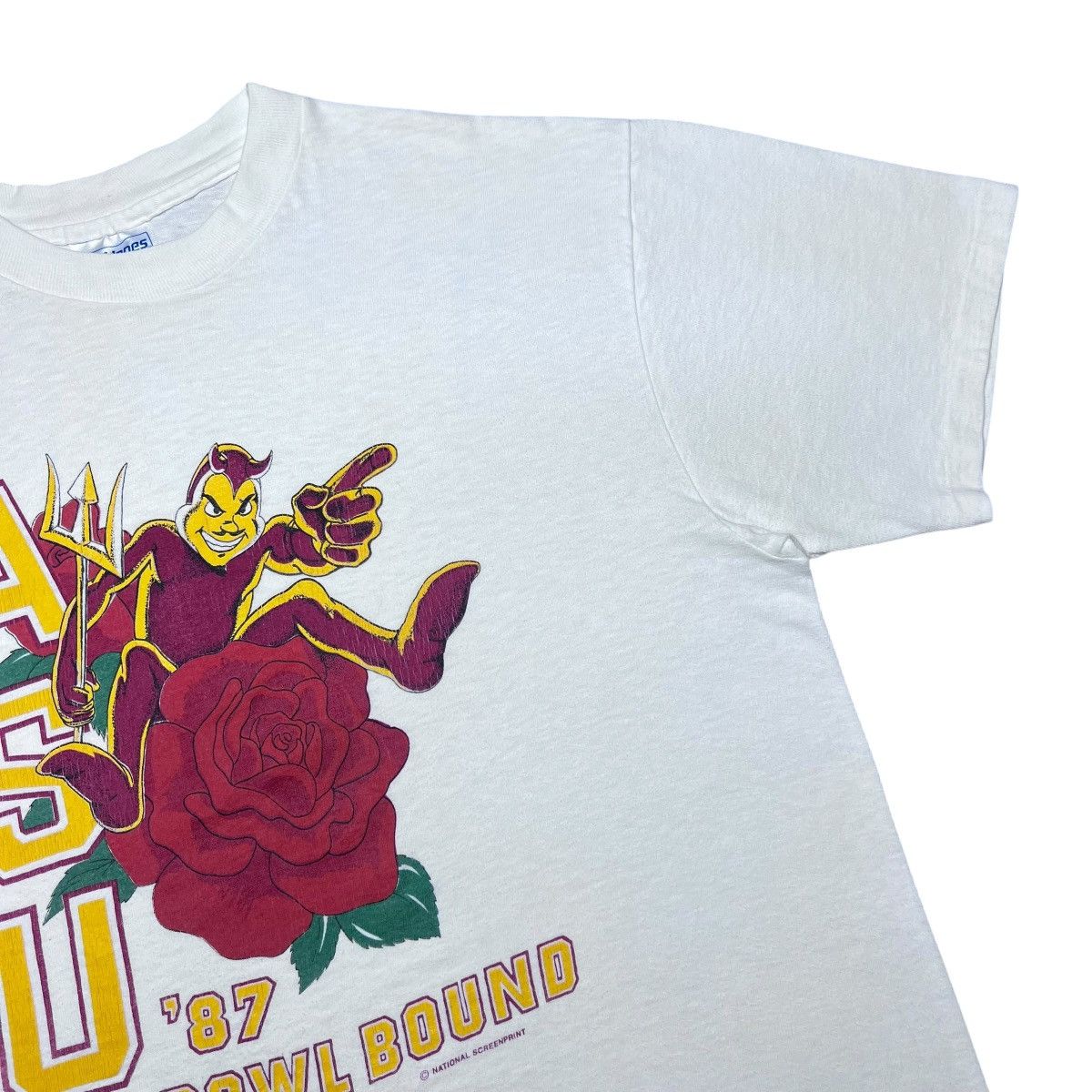 NCAA 1987 NCAA Arizona State Sun Devils ASU Rose Bowl Bound Tee Size US L / EU 52-54 / 3 - 5 Thumbnail
