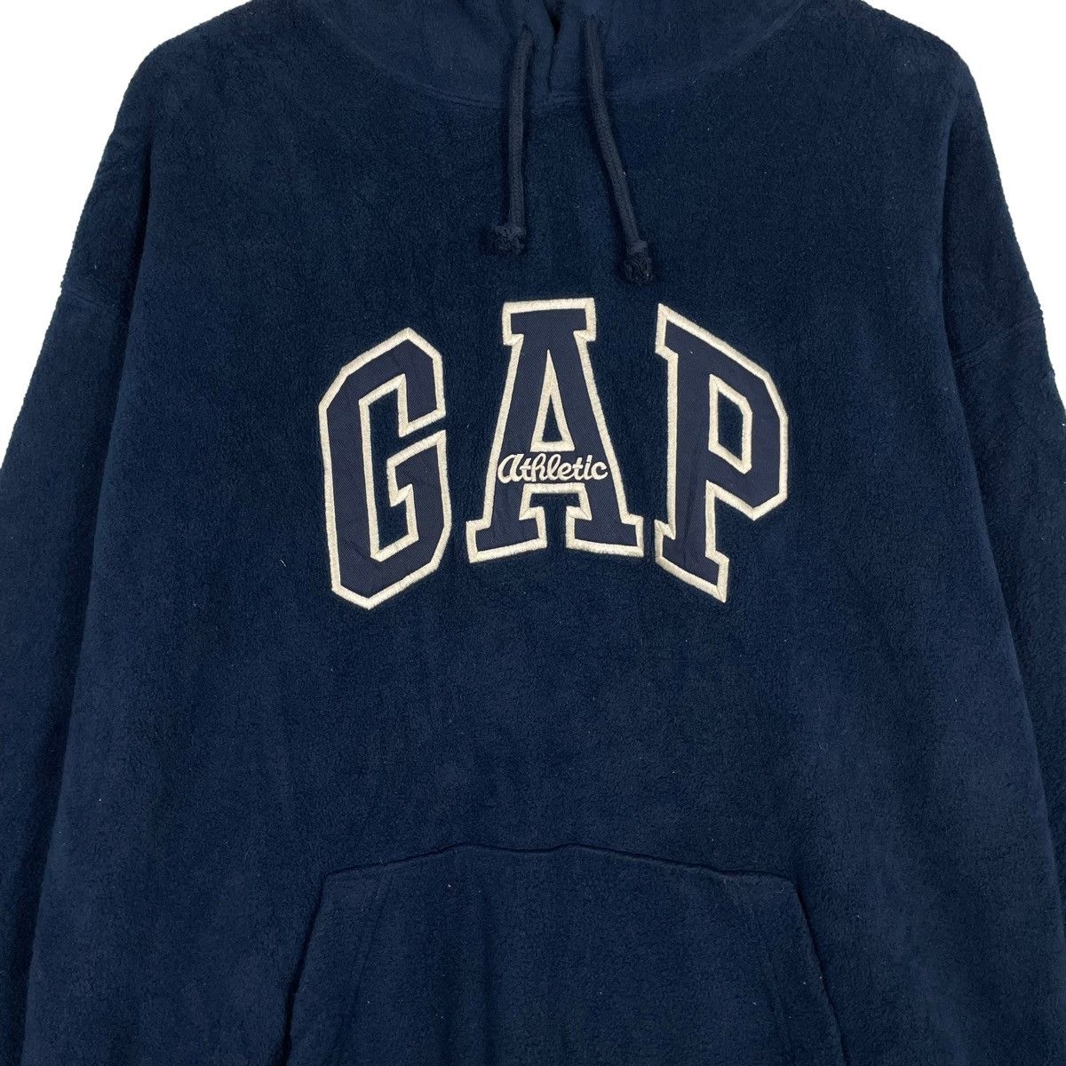 Gap × Vintage 💥90s GAP ATHLETIC FLEECE SWEATER PULLOVER HOODIE Size US XL / EU 56 / 4 - 6 Thumbnail