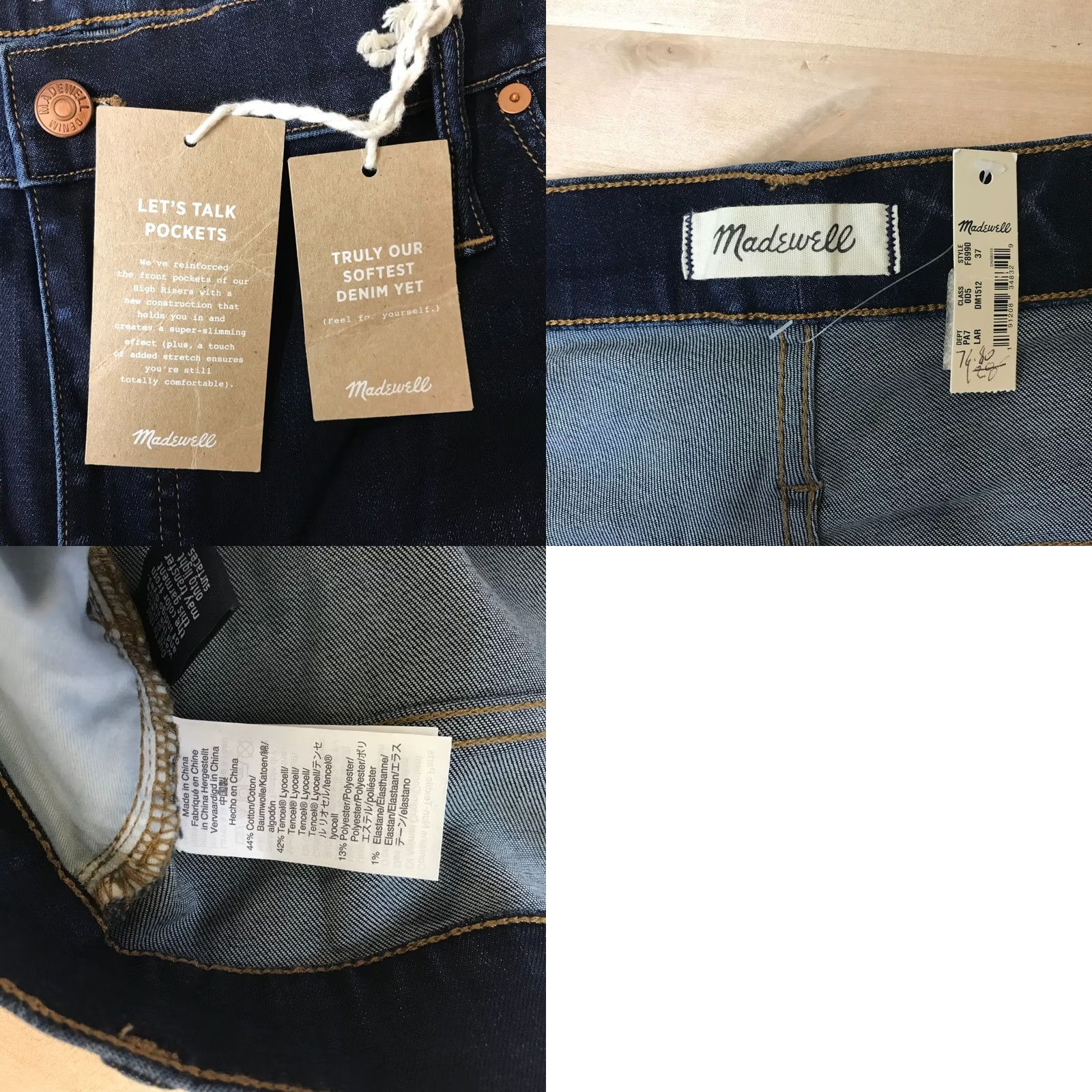 Madewell MADEWELL Womens 37 Blue Denim 9" High Rise Skinny Jeans Size 25" / US 0 / IT 36 - 8 Thumbnail