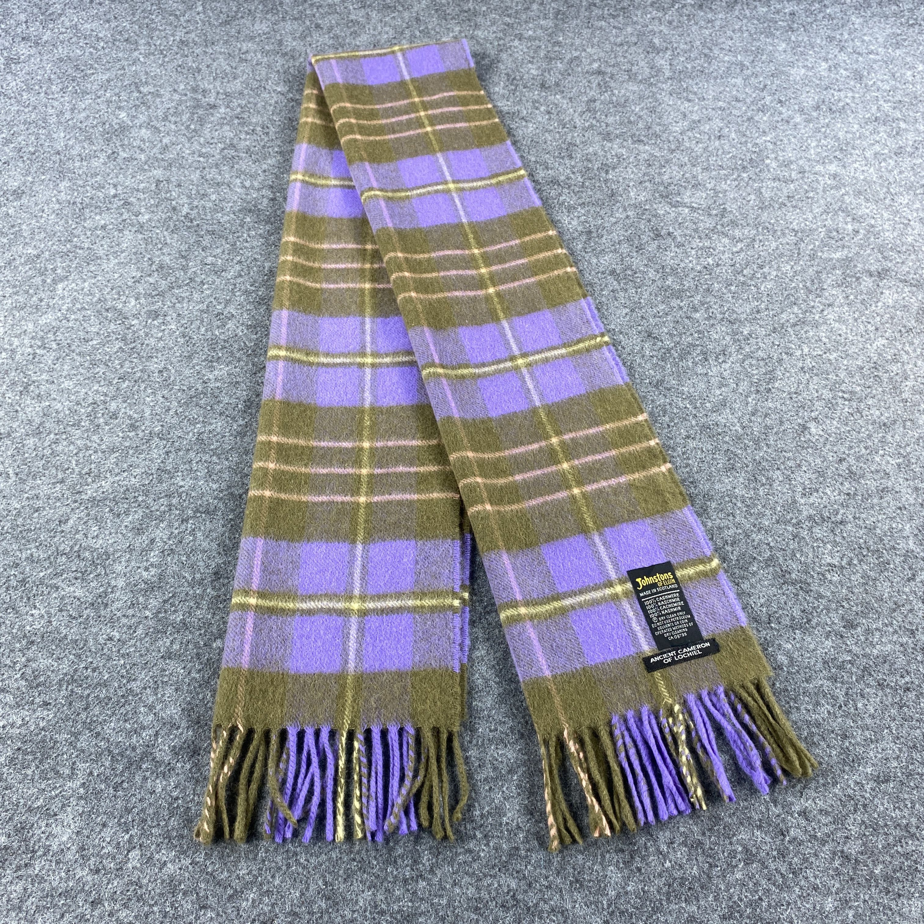Johnstons Of Elgin × Vintage GF10557 Johnstons Of Elgin Scarf Neck Wear Nova Check Size ONE SIZE - 1 Thumbnail