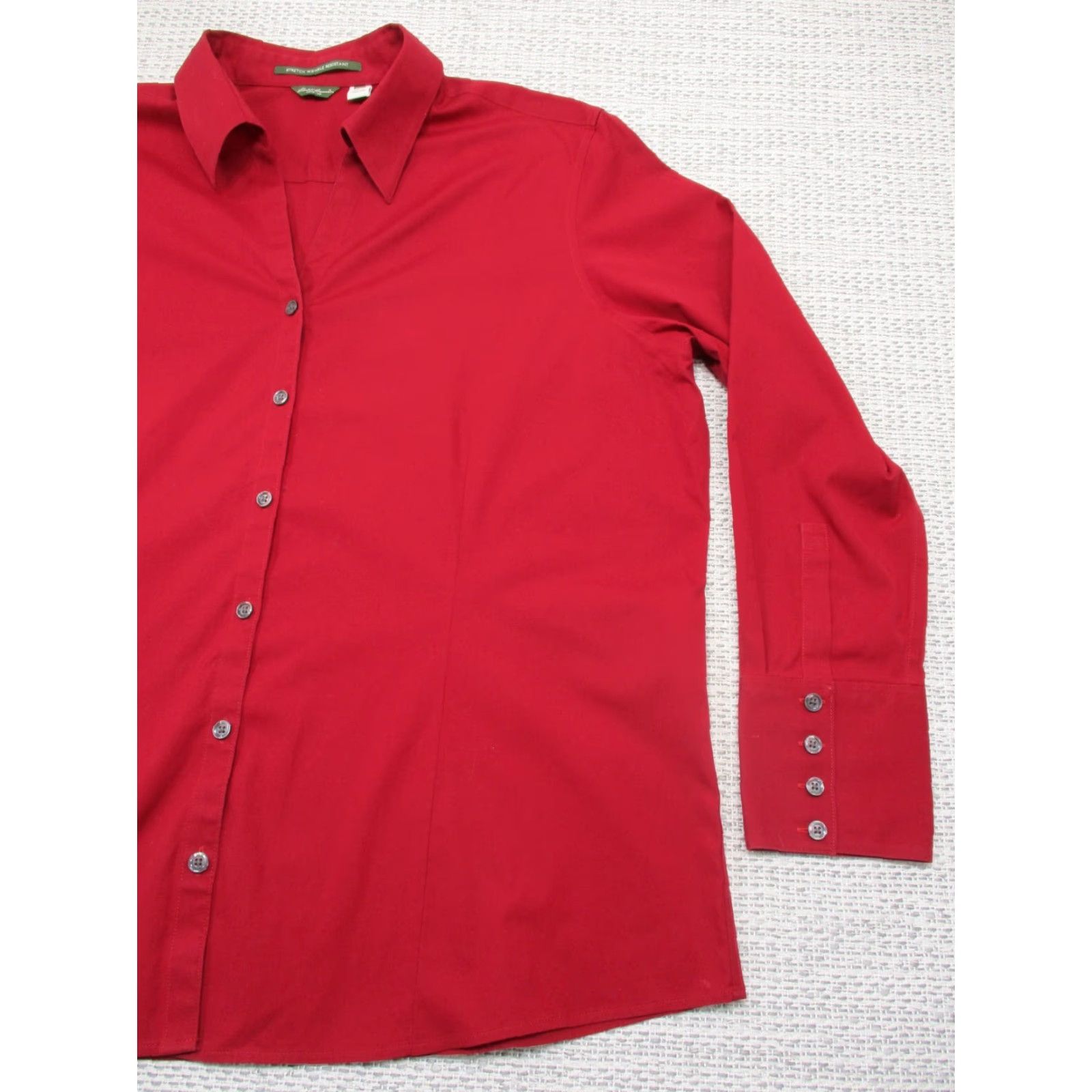 Eddie Bauer Eddie Bauer Shirt Womens 2XL Long Sleeve Button-Up Blood & Venom Red Stretch Size XXL / US 16-18 / IT 52-54 - 5 Thumbnail