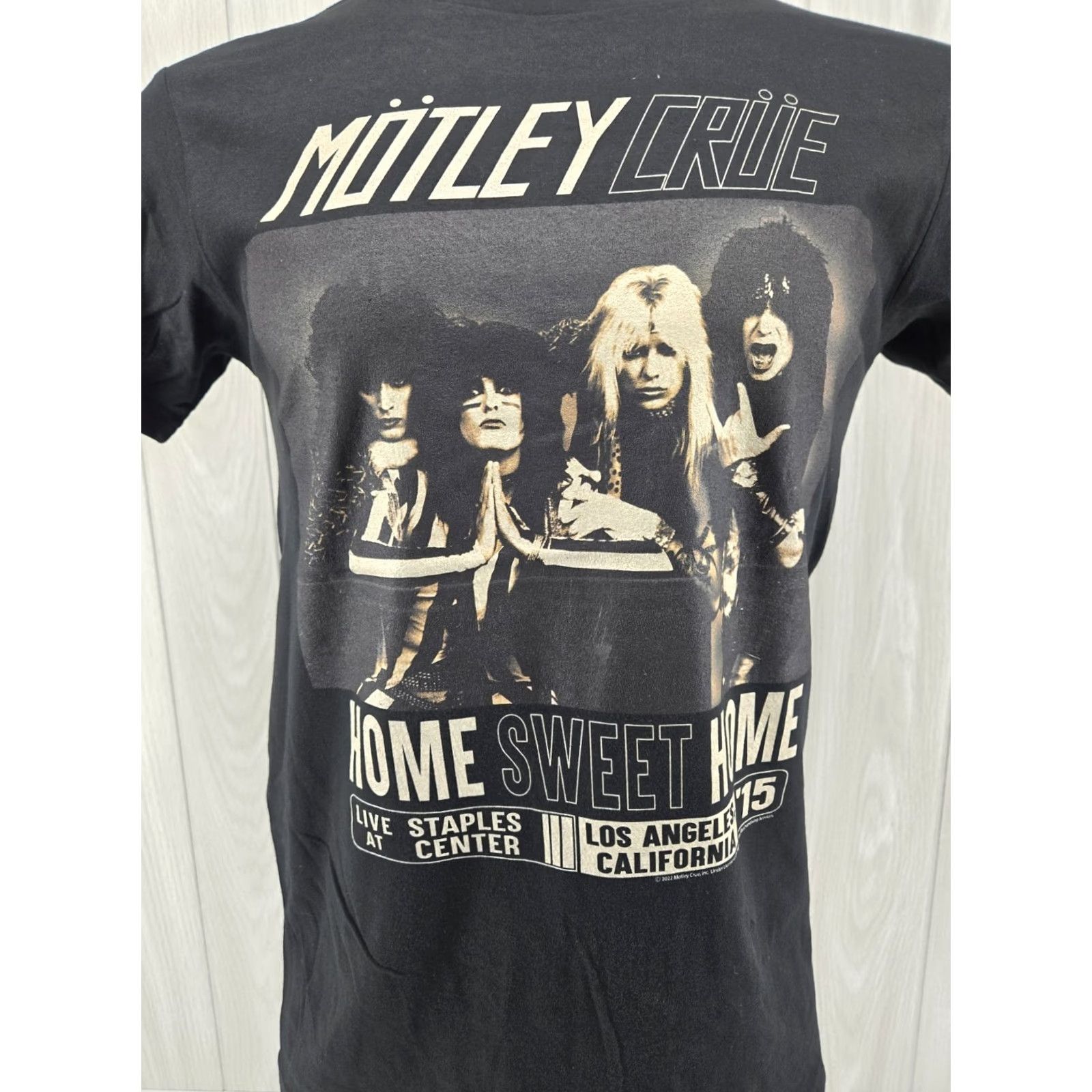 Vintage Motley Crue Home Sweet Home Music Shirt REPRINT Size S UNISEX Adults Black Cotton Crew Neck Short Sleeve T-Shirt Women Mens Size US S / EU 44-46 / 1 - 3 Thumbnail