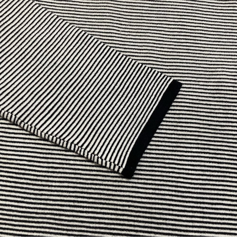 Other NWT New $119 GAUDI Cotton Black White Stripes Sweater Size Size US XL / EU 56 / 4 - 7 Thumbnail