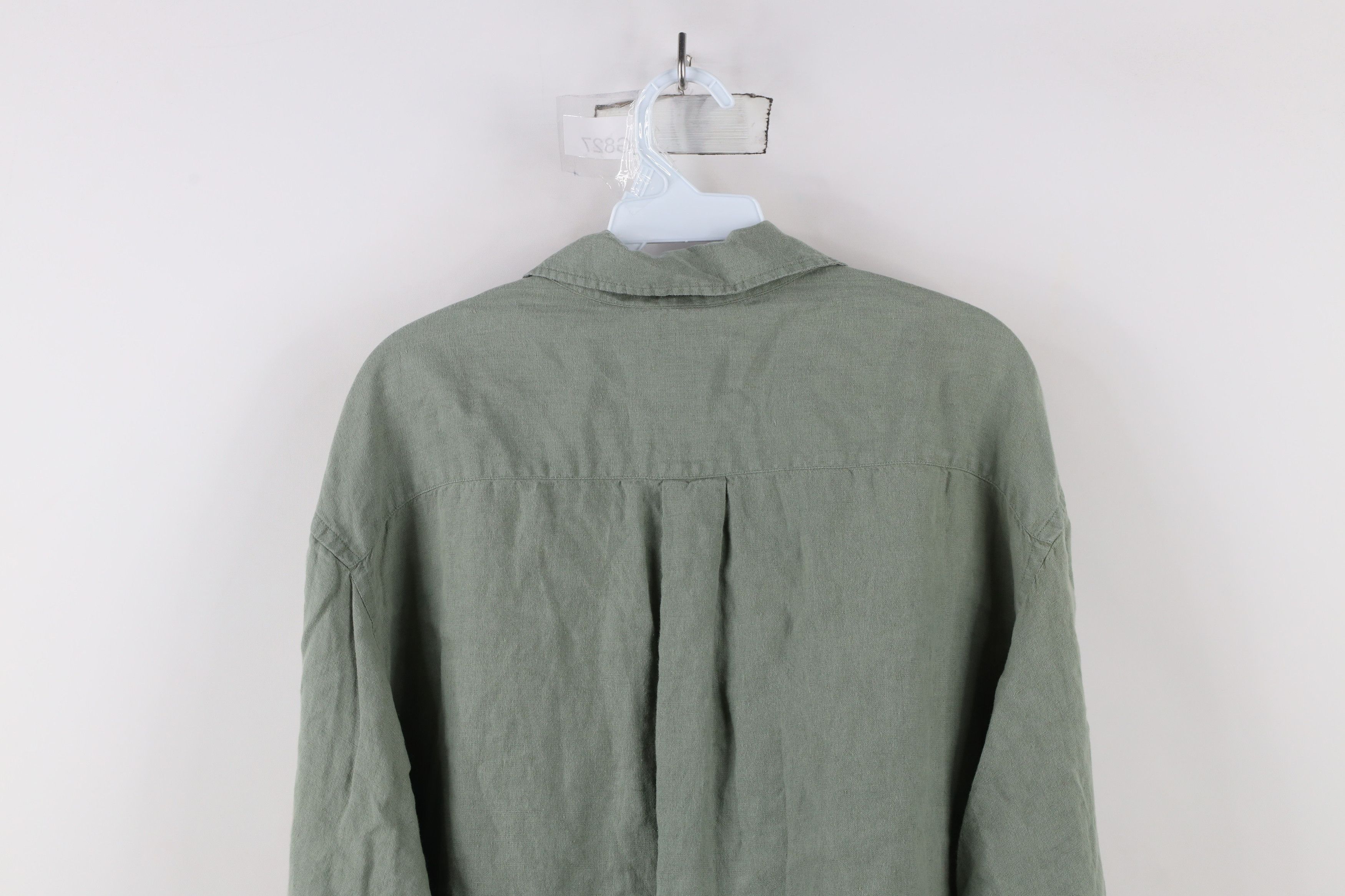 Banana Republic × Vintage Vintage Y2K 2001 Banana Republic Collared Button Shirt Green Size US L / EU 52-54 / 3 - 8 Thumbnail