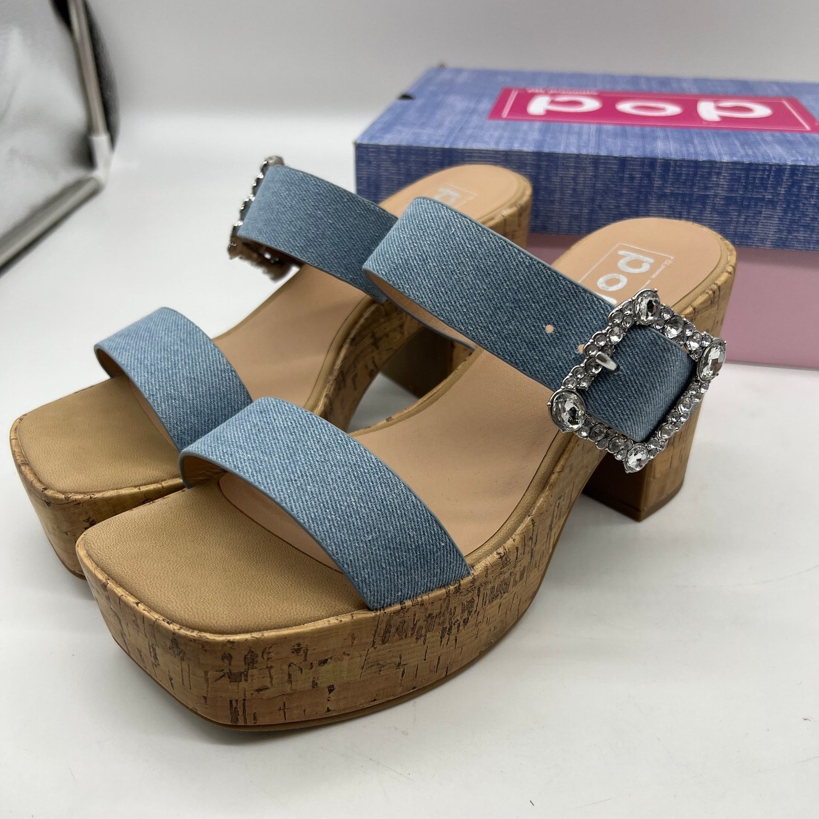 Other Pop Womens Kallie Heeled Sandals Pink Fuschia Multicolor Size US 8.5 / IT 38.5 - 5 Thumbnail