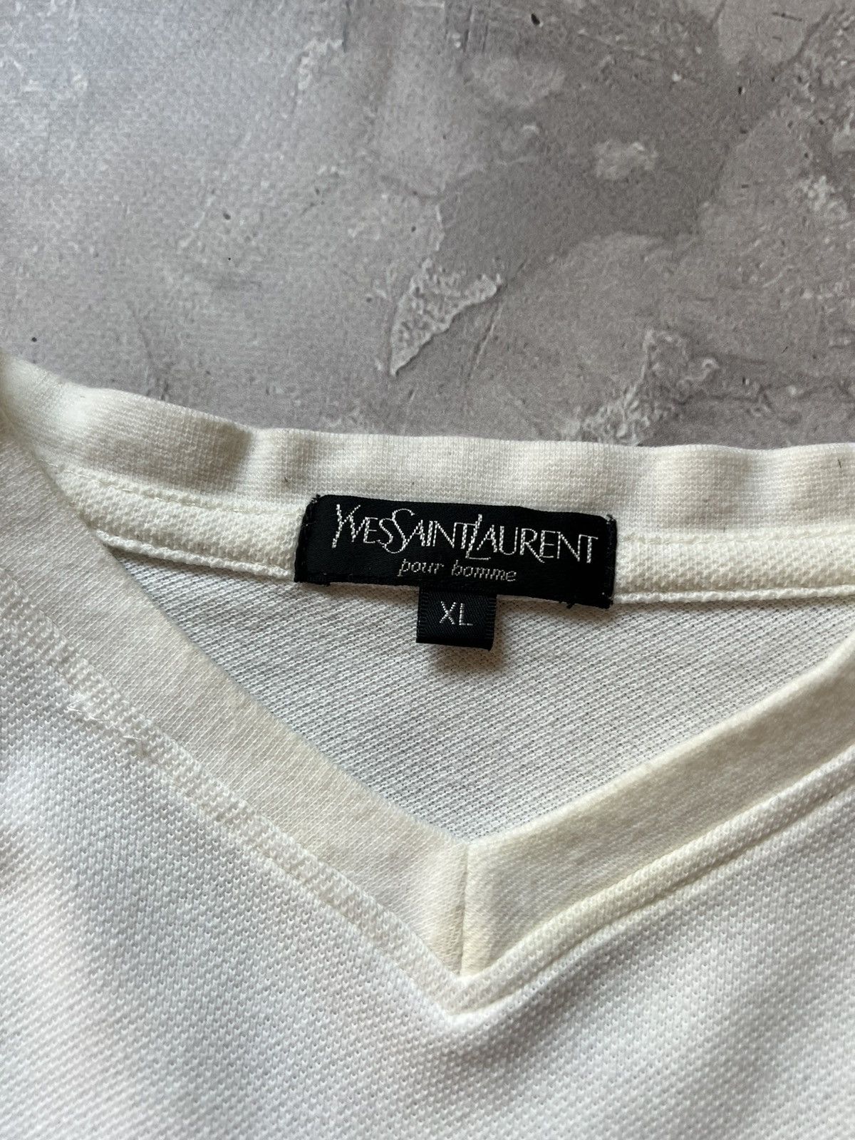 Yves Saint Laurent Vintage YSL 90s Y2k Distressed Tee Size US XL / EU 56 / 4 - 5 Thumbnail