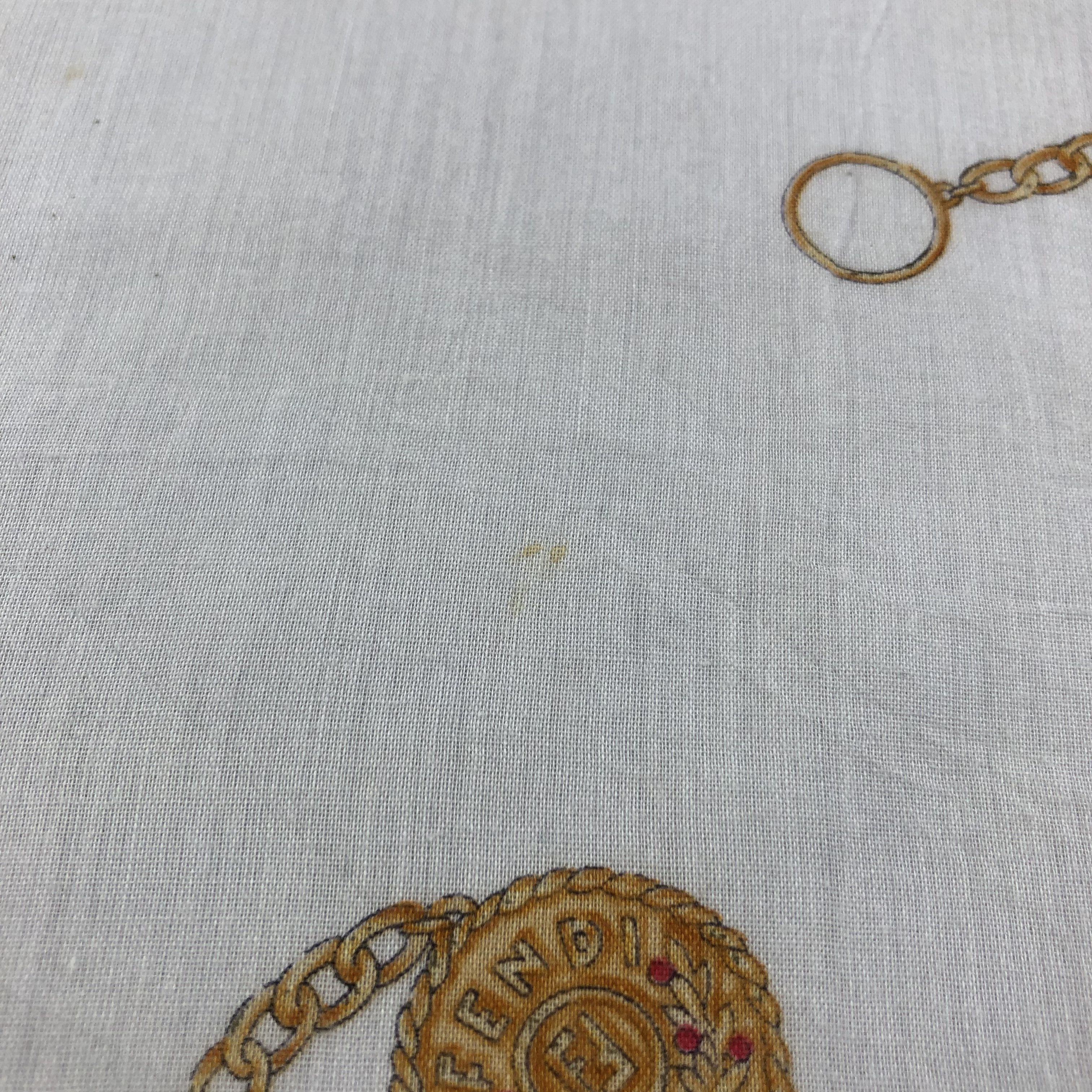 Japanese Brand Fendi Gold Chains Handkerchief Neckerchief Bandana H1883 Size ONE SIZE - 6 Thumbnail