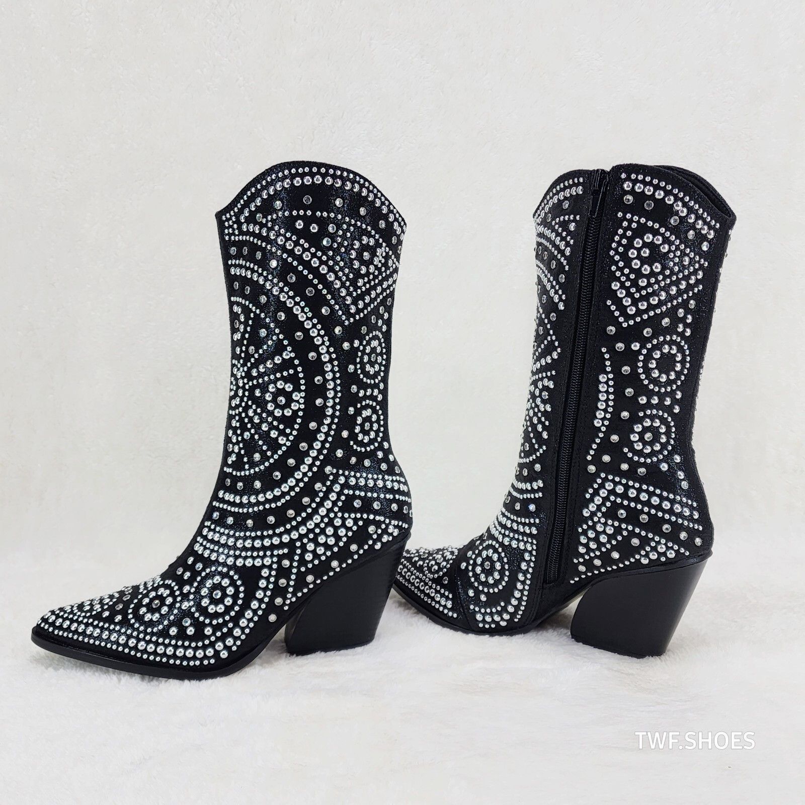 Country Scandal Studs Rhinestones Decked Out Western Cowgirl