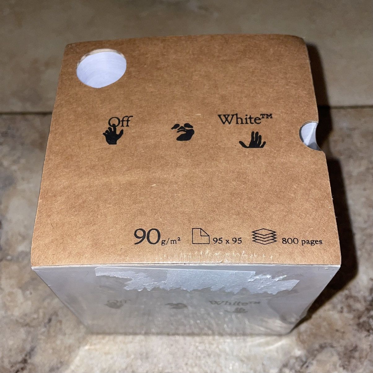 Off-White OFF-WHITE Meteor Note Cube Kraft Brown/White Size ONE SIZE - 5 Thumbnail