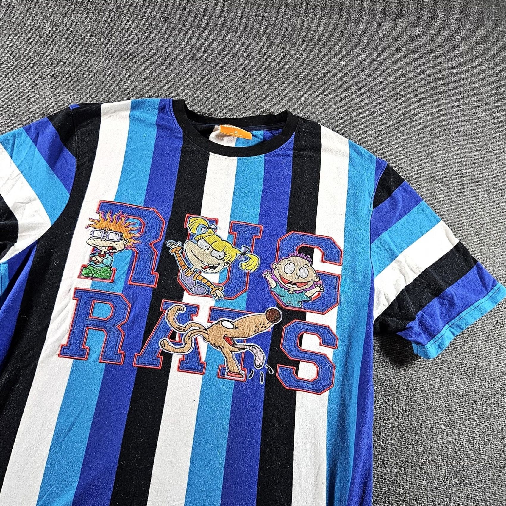 Nickelodeon Nickelodeon Rugrats Shirt Mens XL Striped Cartoon Graphic Tee Size US XL / EU 56 / 4 - 4 Thumbnail