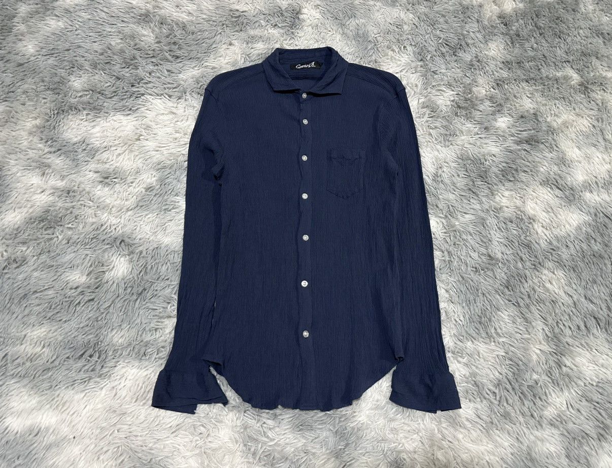 Japanese Brand 🔥Rare Y2K Cavaria Pleats Shirt Button Ups Size US M / EU 48-50 / 2 - 2 Thumbnail