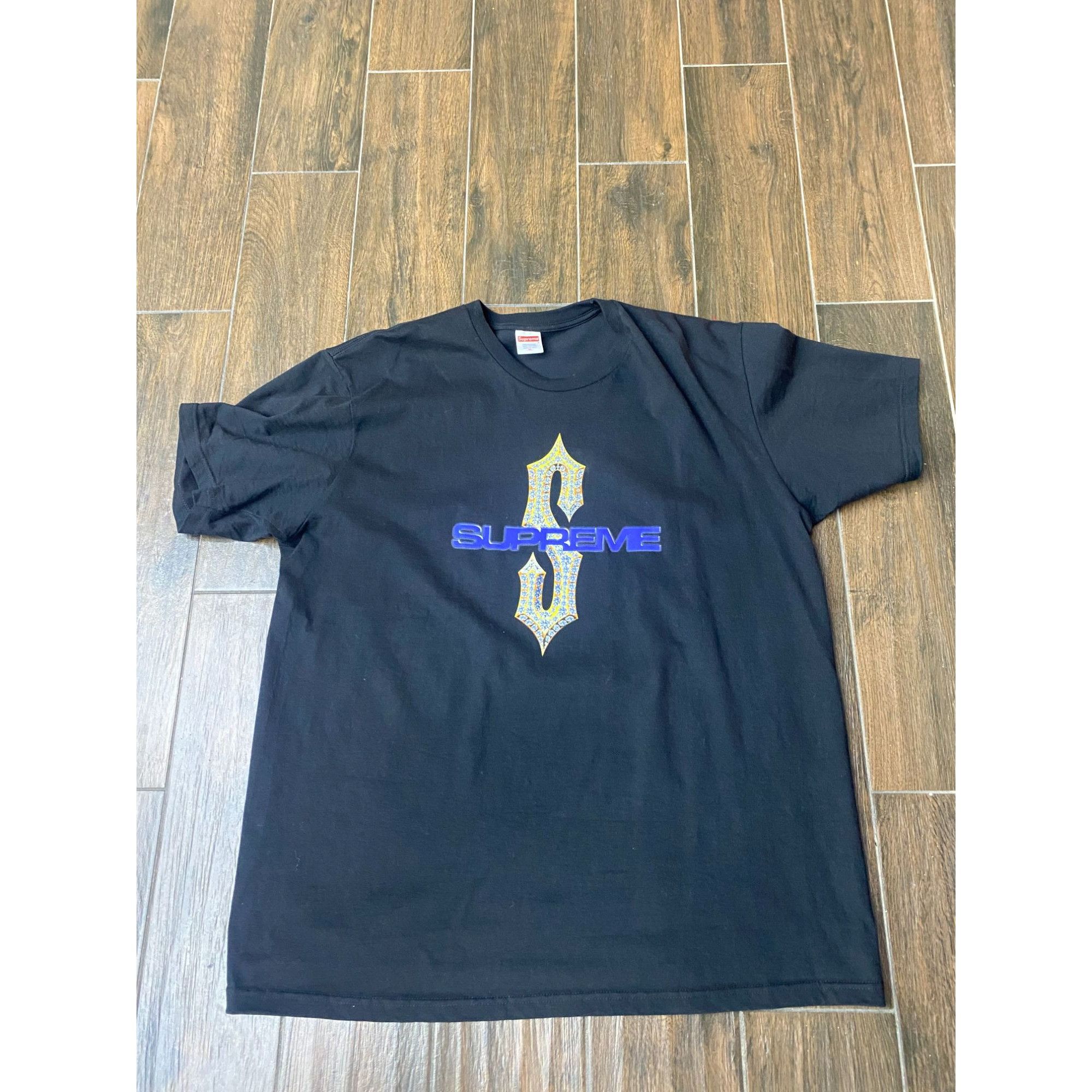 SUPREME DIAMONDS TEE BLACK SZ XL OPENED