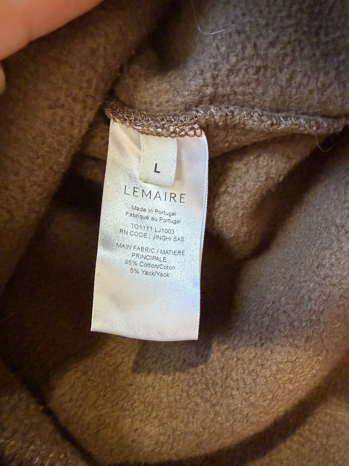 Lemaire Oversized Cropped Hoodie Size US L / EU 52-54 / 3 - 10 Thumbnail