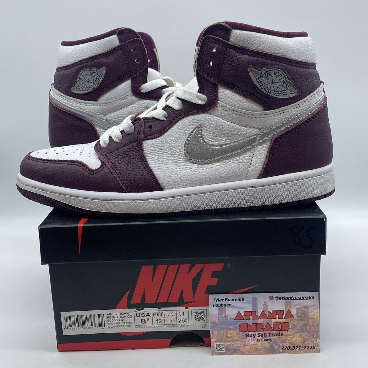 Nike Air jordan 1 high Bordeaux Size US 8.5 / EU 41-42 - 1 Thumbnail