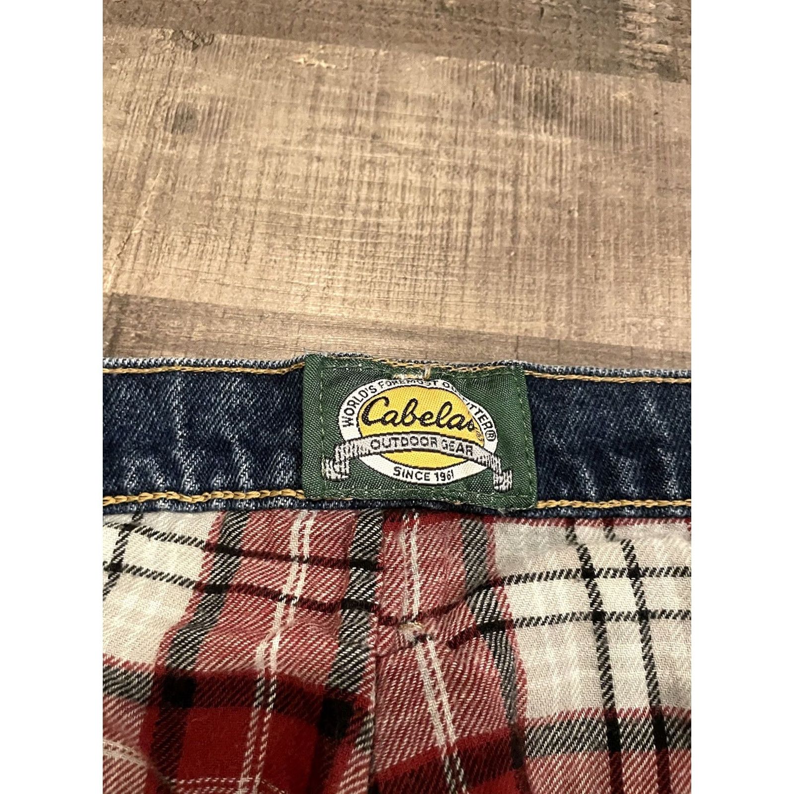 Vintage Cabela's Jeans Mens 40x30 Denim Blue Cotton Lined Denim Straight 30 Inseam Winter Regular Size 40 Size US 40 / EU 56 - 6 Thumbnail