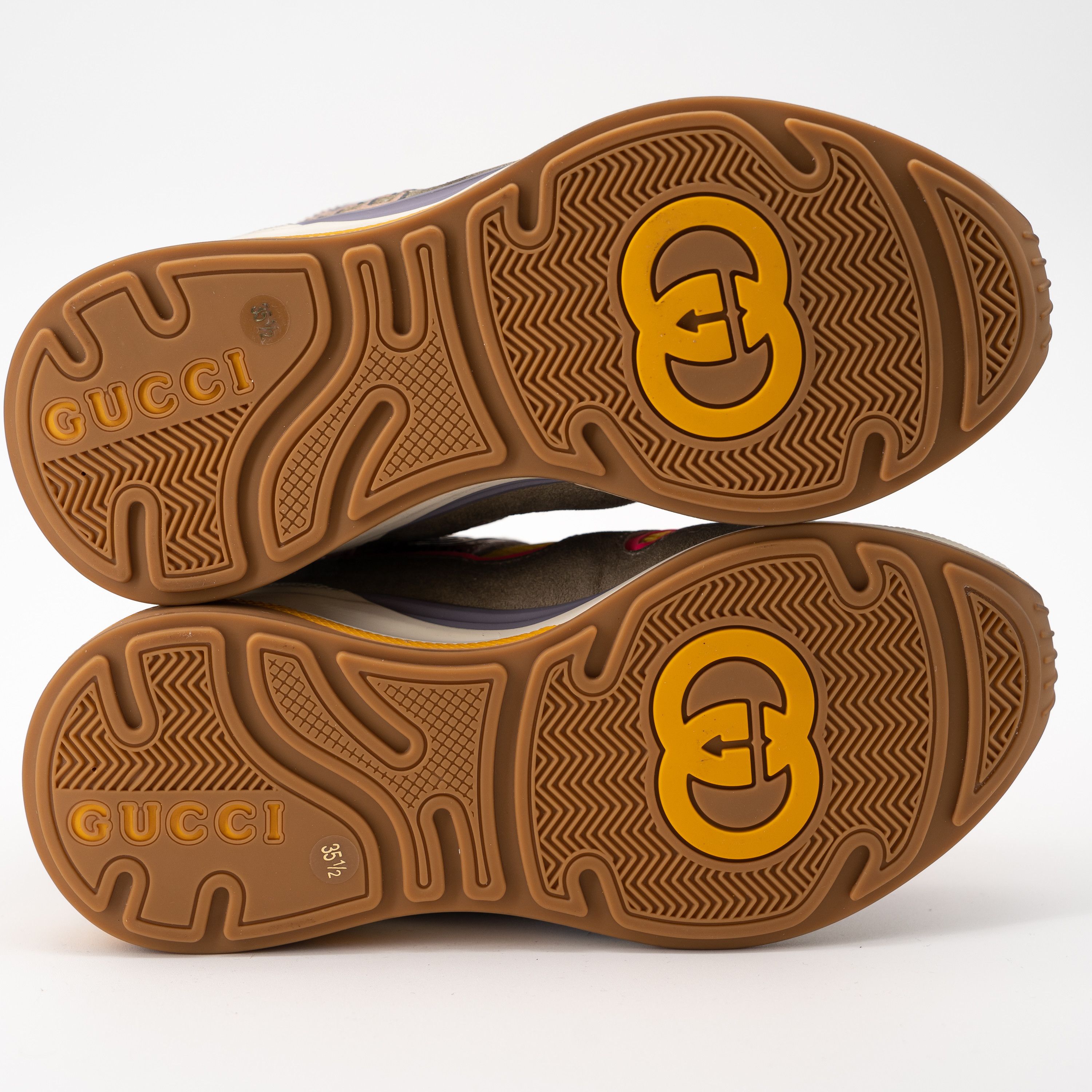 Gucci Size 35.5G - Gucci Ultrapace Pink Orange Yellow Snakeskin Size US 5.5 / IT 35.5 - 4 Thumbnail