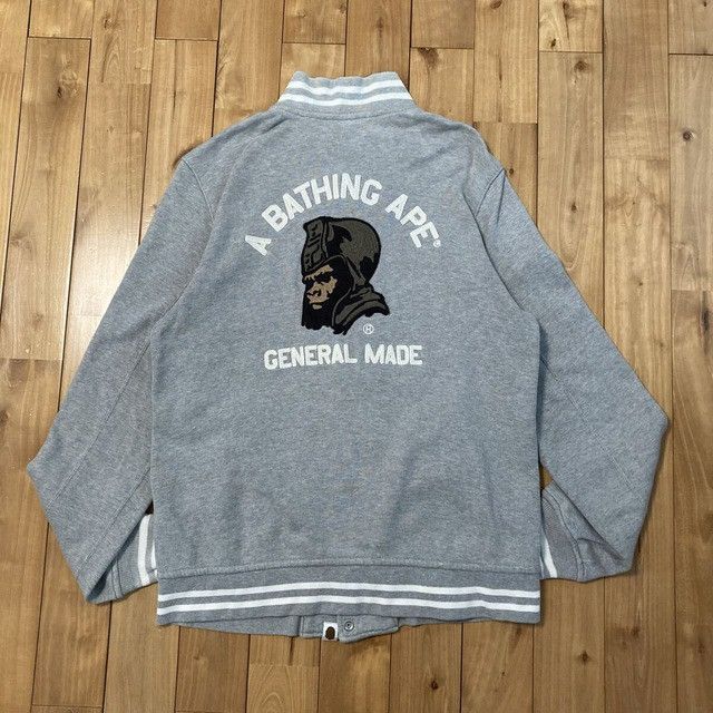 Bape BAPE General Embroidered Sweat Varsity Jacket a bathing ape Size US L / EU 52-54 / 3 - 3 Thumbnail
