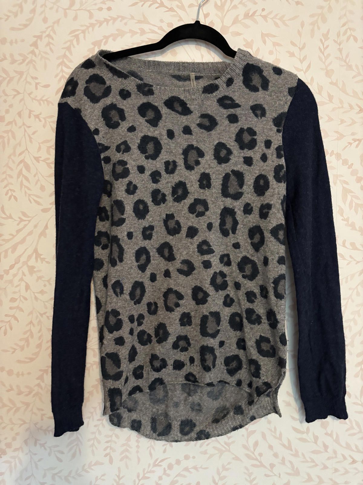 Designer Gossip Girl Rebecca Taylor leopard print sweater S Cashmere Size S / US 4 / IT 40 - 2 Thumbnail