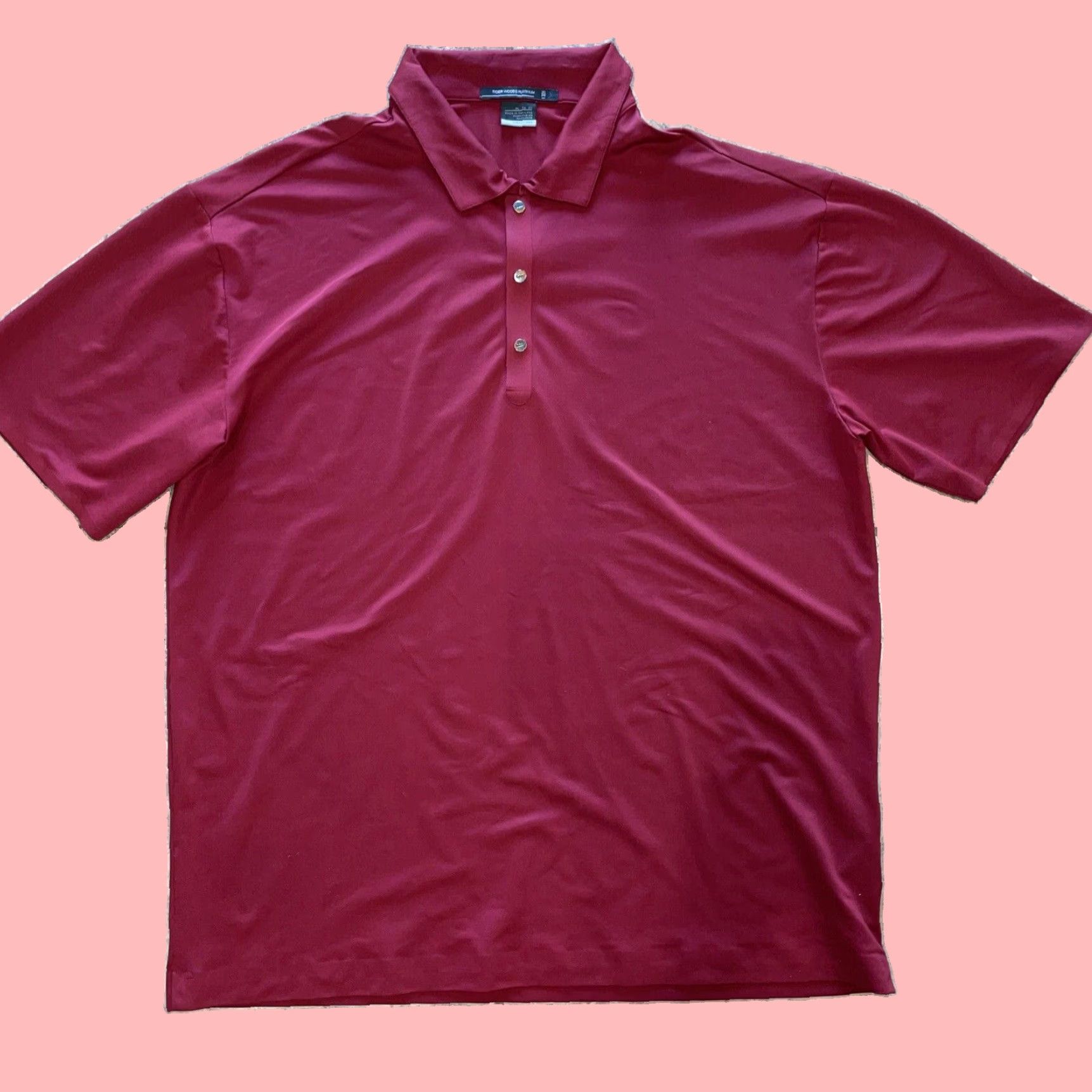 Nike Tiger Woods Mens Extra Large XL Polo Shirt Nike Golf Platinum Size US XL / EU 56 / 4 - 1 Thumbnail