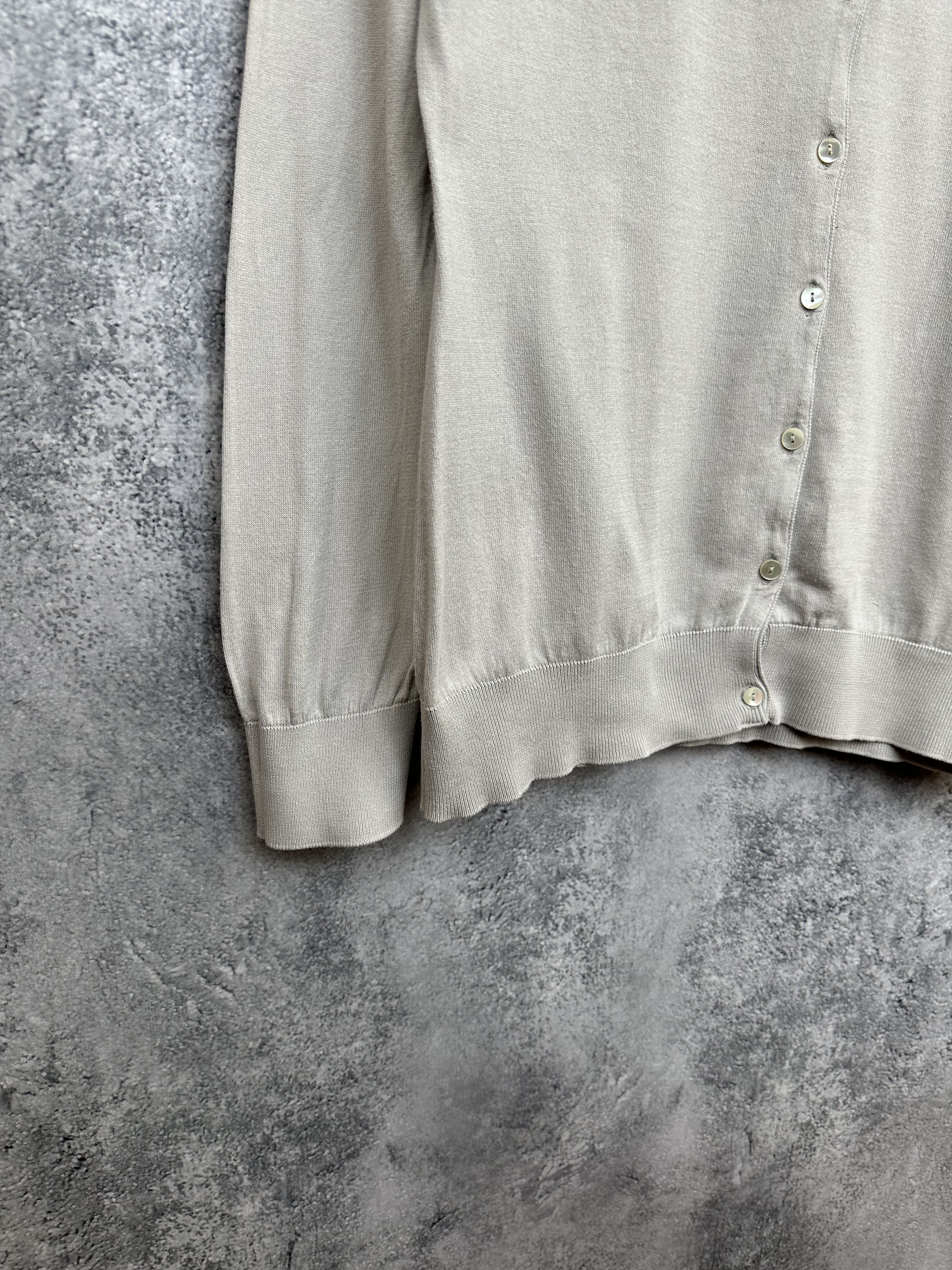John Smedley John Smedley Sea Island Cotton Cardigan Crew Lightweight Size L / US 10 / IT 46 - 6 Thumbnail