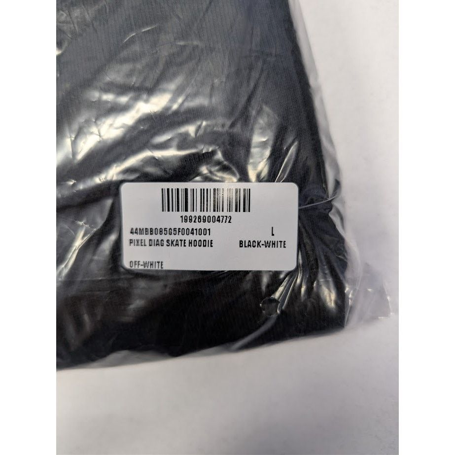 Off-White o1rshd1 Pixel Diag Skate Hoodie in Black/White Size US L / EU 52-54 / 3 - 21 Thumbnail