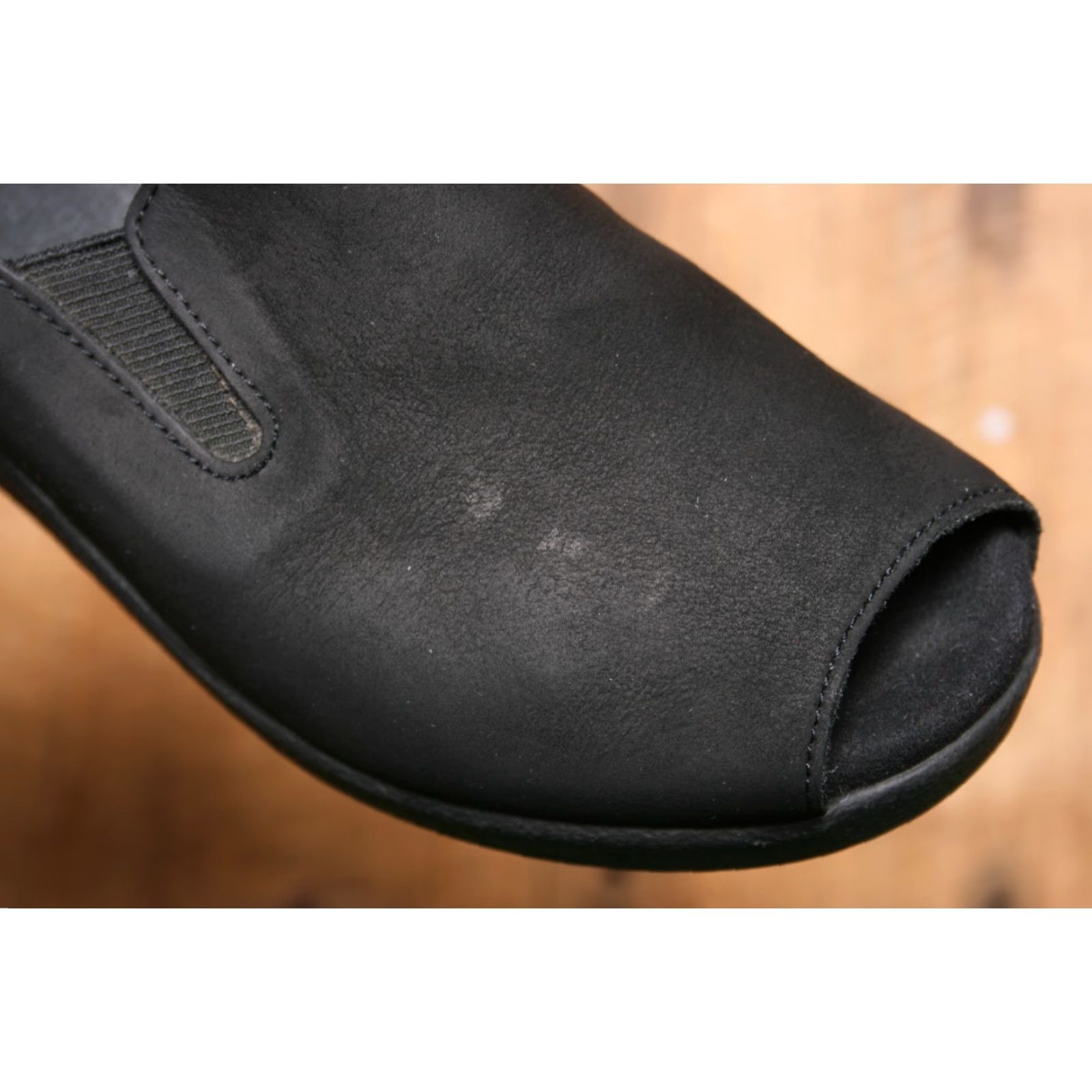 Mephisto VINTAGE Mephisto Nonny Black Nubuck Peep Toe Slingback Sandals EUR 37 ≈ US 7 Slingback Women Sandal Nubuck Mephisto Nonny Black 37 US7 Women Size US 7 / IT 37 - 6 Thumbnail