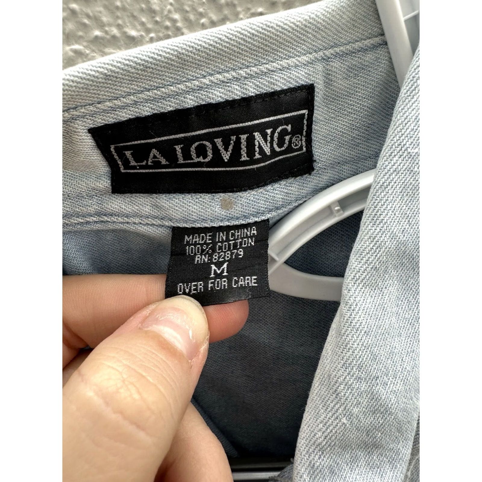 Vintage LA Loving Mens Shirt Button-Up Short Sleeve Medium Blue Cotton Knit 80s 90s Cars Classic Vintage Shirts Mens Size US M / EU 48-50 / 2 - 5 Thumbnail