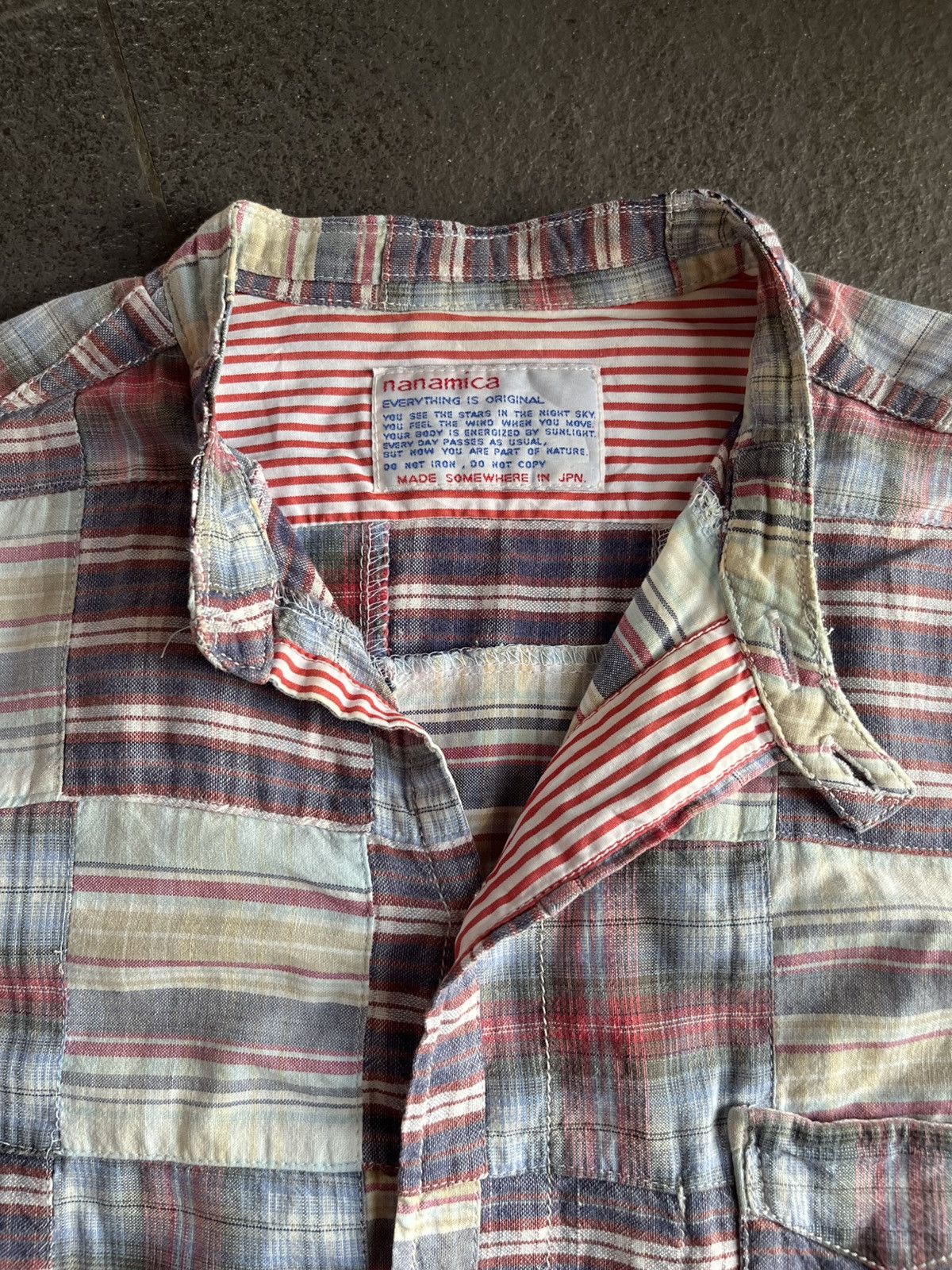 Nanamica Nanamica Patchwork Grunge Japan B/D Shirt Kurt Size US M / EU 48-50 / 2 - 9 Thumbnail