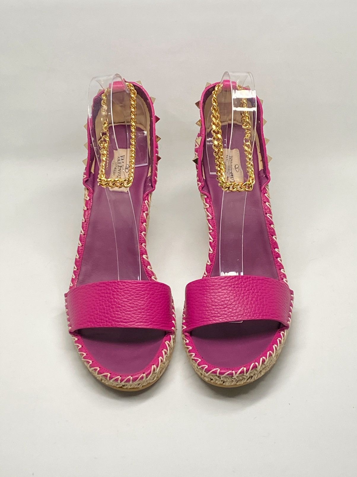 Valentino Valentino Garavani Rockstud Grainy Calfskin Wedges size 42 Size US 12 / IT 42 - 2 Thumbnail