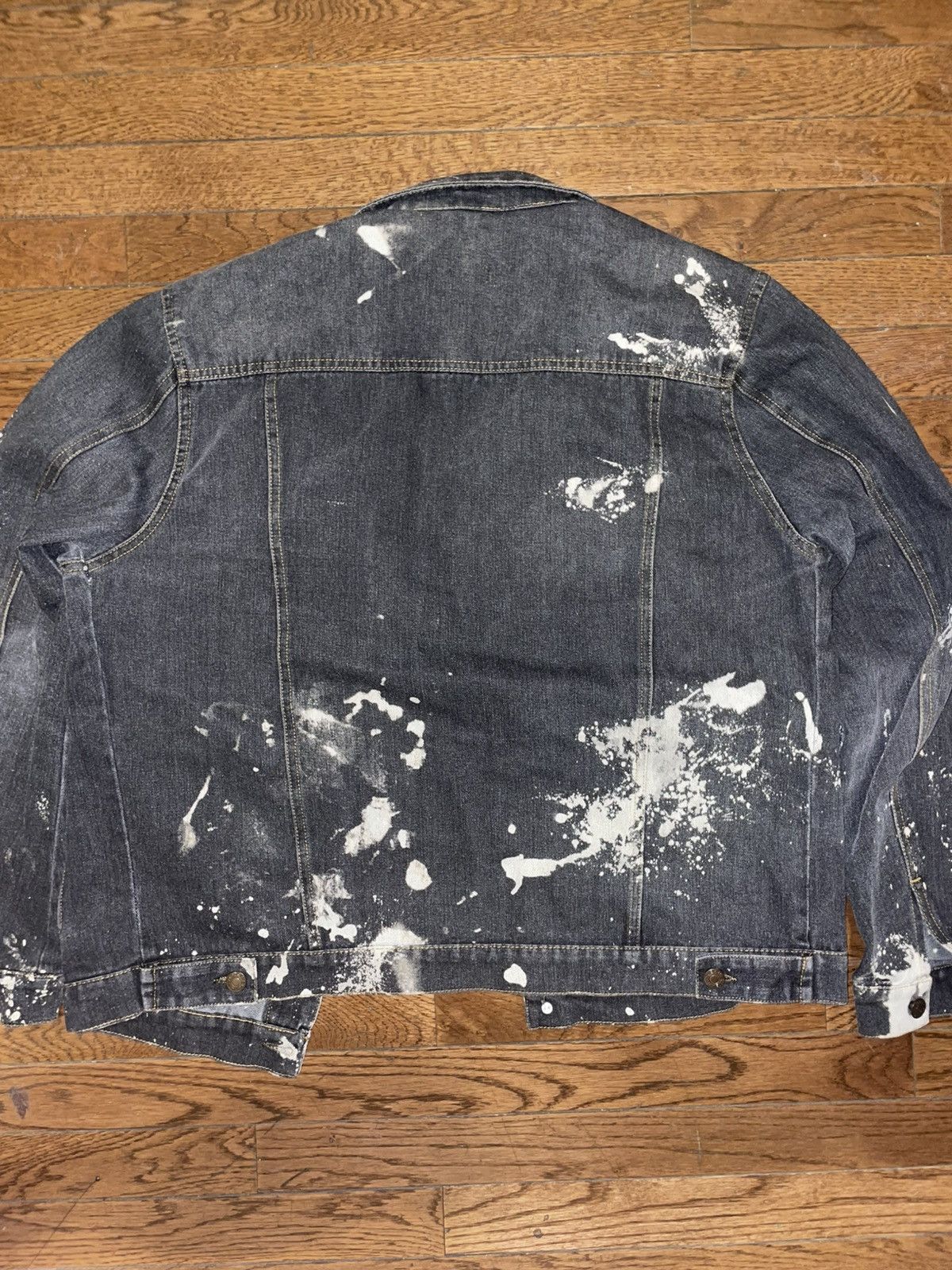 Other Mens black custom distressed denim jacket Size US L / EU 52-54 / 3 - 2 Thumbnail