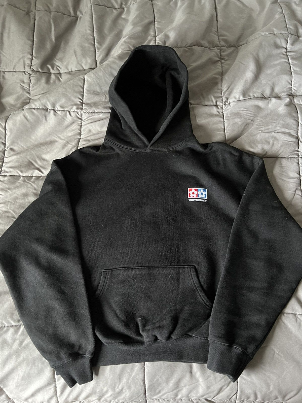 image of Vandy The Pink Logo Hoodie in Black, Men's (Size Medium)