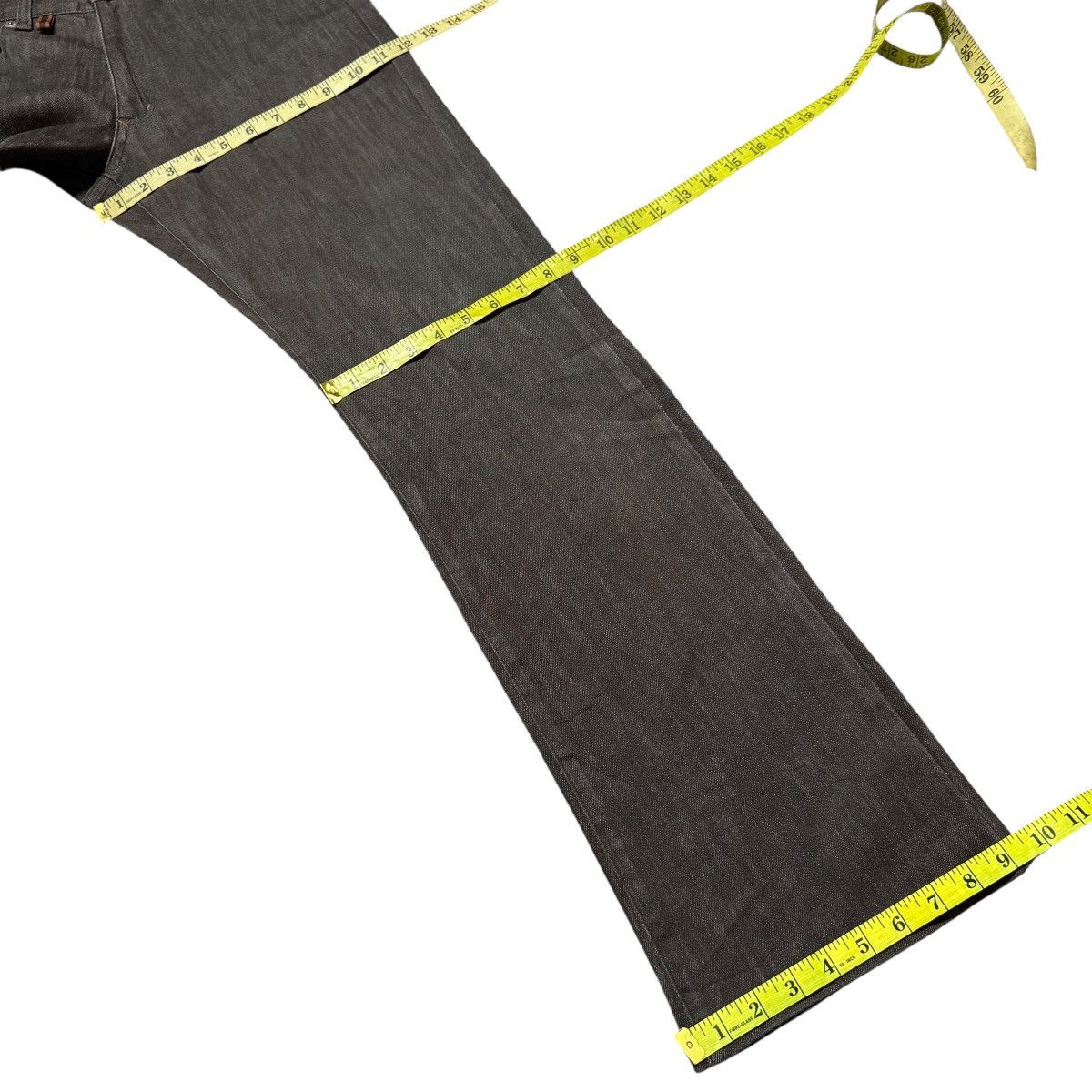 Melrose Men's Melrose Brown Denim Flare Jeans Hedi slimane style Size US 30 / EU 46 - 17 Thumbnail