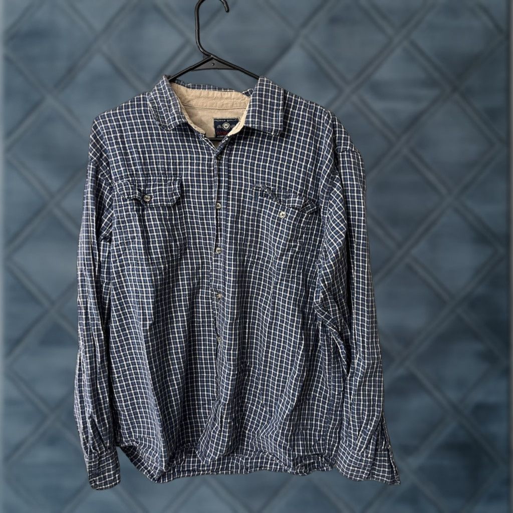 Wrangler Wrangler Premium Quality Button up Shirt Size Large Blue Plaid Size US L / EU 52-54 / 3 - 1 Thumbnail