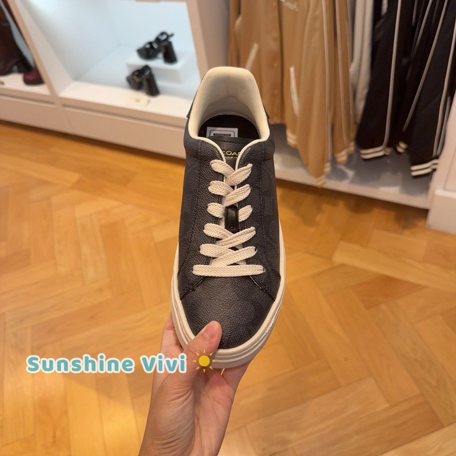 Coach NEW COACH Women's High Line Sneaker Charcoal/Black CW970 us8 Size US 8 / IT 38 - 2 Thumbnail