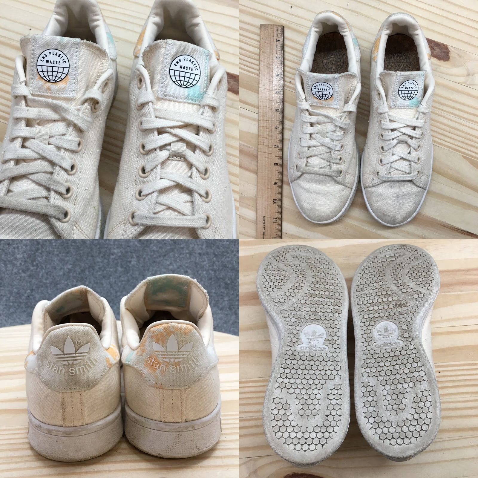 Adidas Adidas Sneaker Womens 7 Cream Stan Smith Wonder Laced Up Casual Comfort H03919 - Sale Size US 7 / IT 37 - 9 Thumbnail