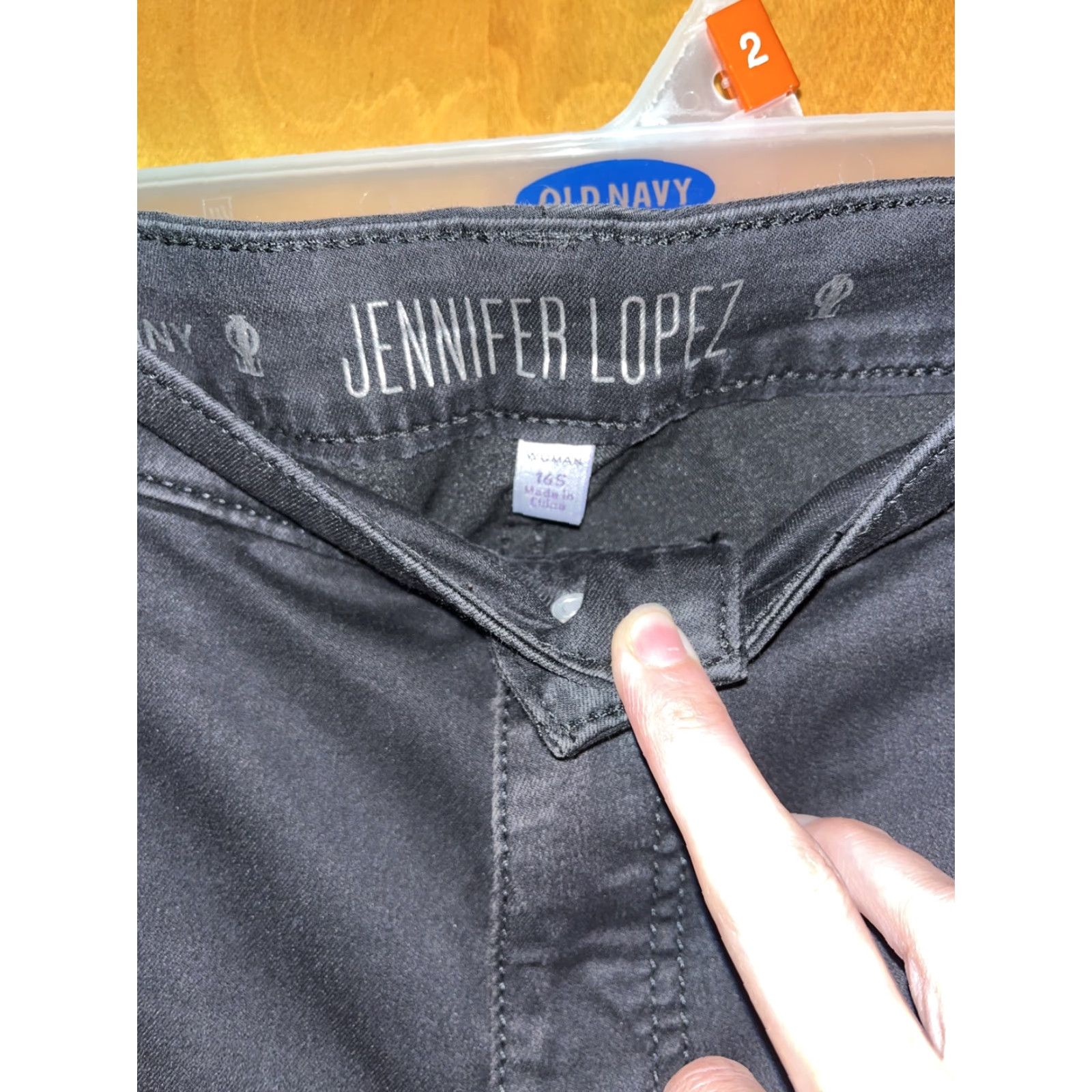Vintage JLO Jennifer Lopez Women's Black Skinny Jeans 16S Mid Rise Stretch Denim Solid Casual Pants Size 38" / US 16 / IT 52 - 3 Thumbnail