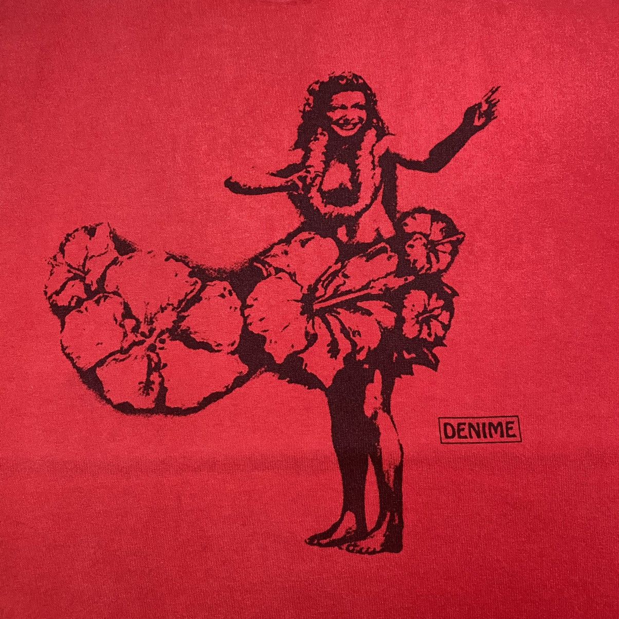 Denime × Japanese Brand × Vintage VINTAGE DENIME HAWAIIAN GIRL T SHIRT Size US M / EU 48-50 / 2 - 3 Thumbnail