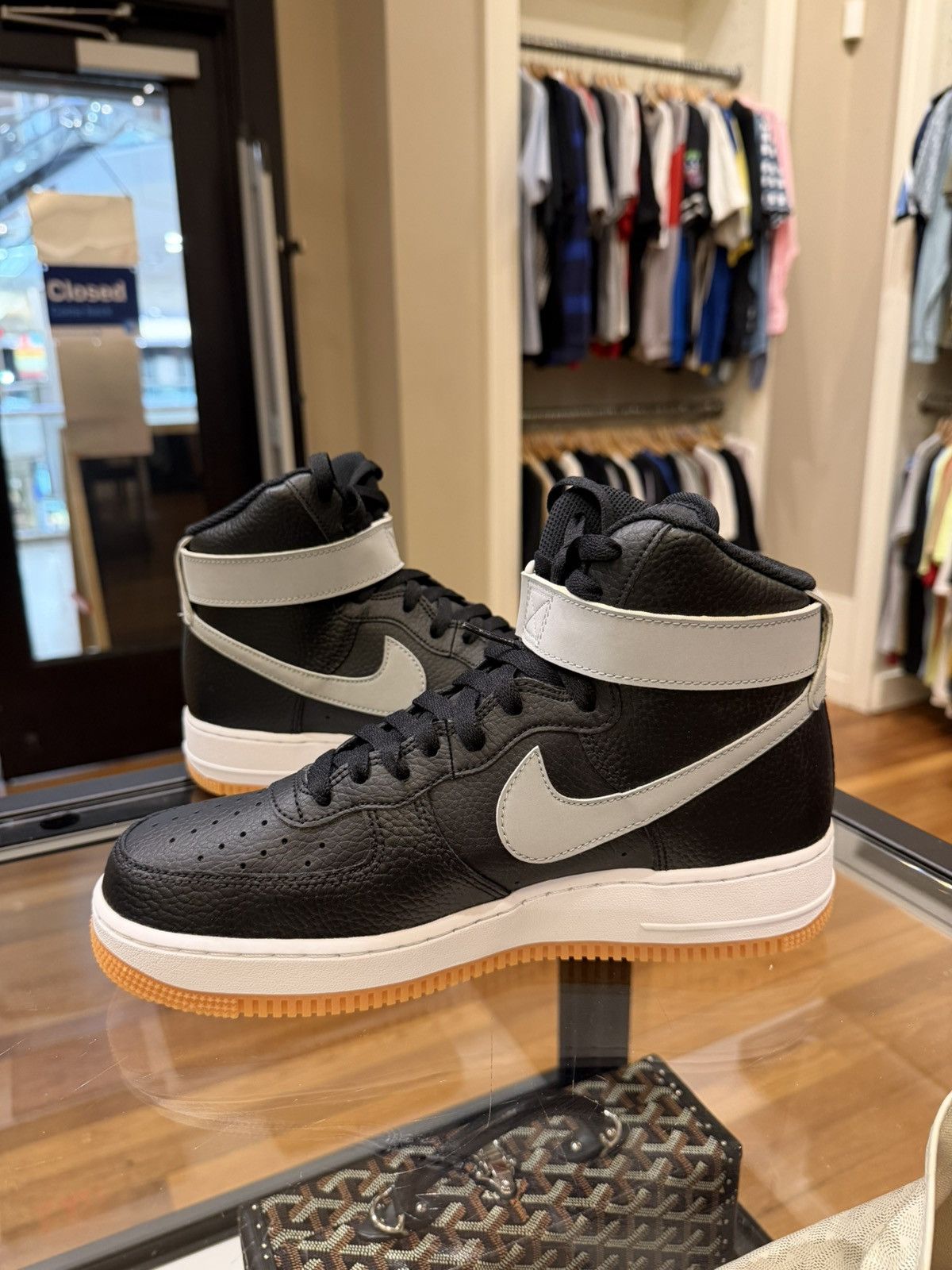 Nike Nike Air Force 1 ‘07 High - Black Wolf Grey Size US 9 / EU 42 - 2 Thumbnail
