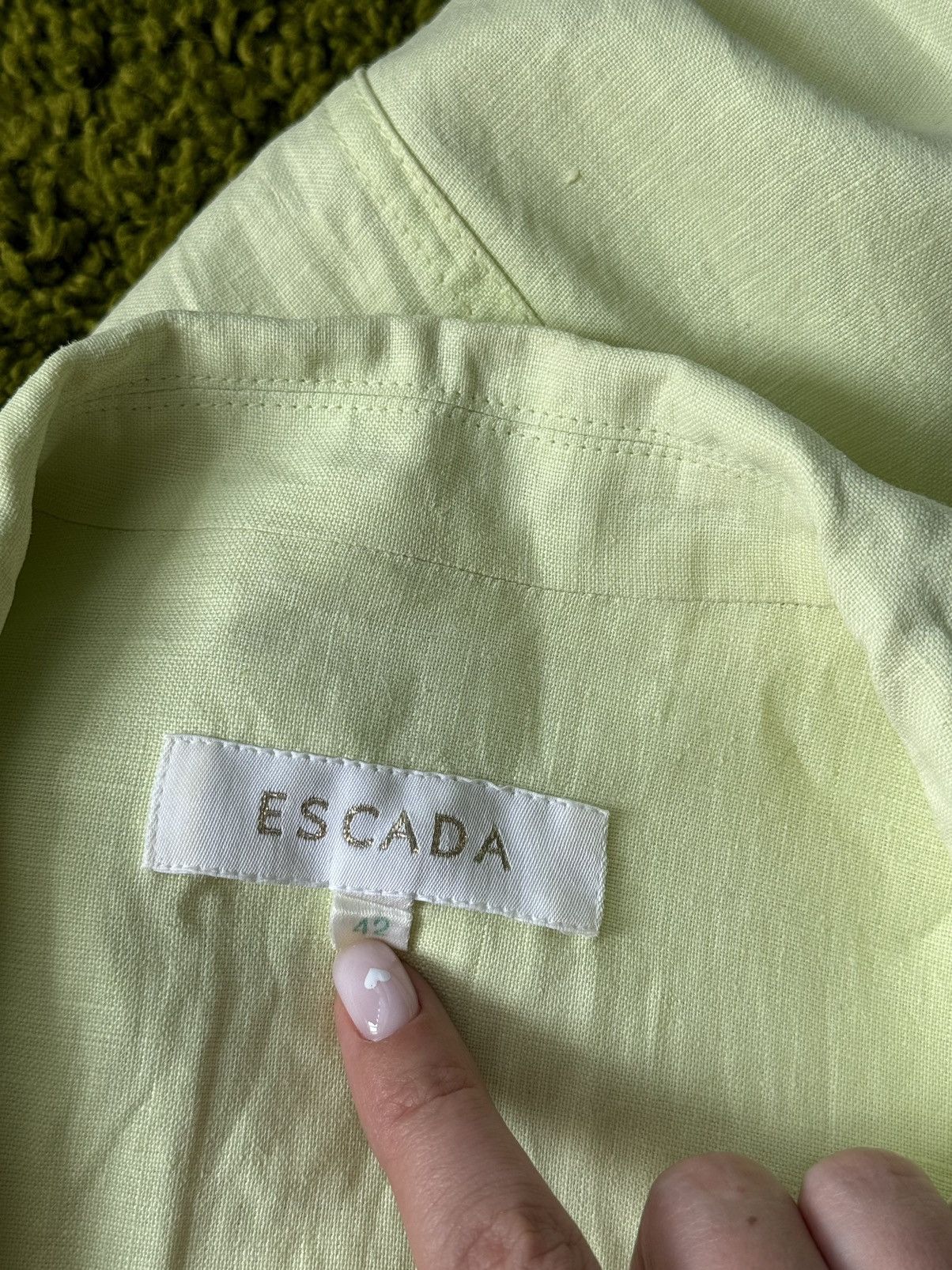Designer × Escada × Vintage Escada 100% linen avant garde maxi dress Size M / US 6-8 / IT 42-44 - 5 Thumbnail