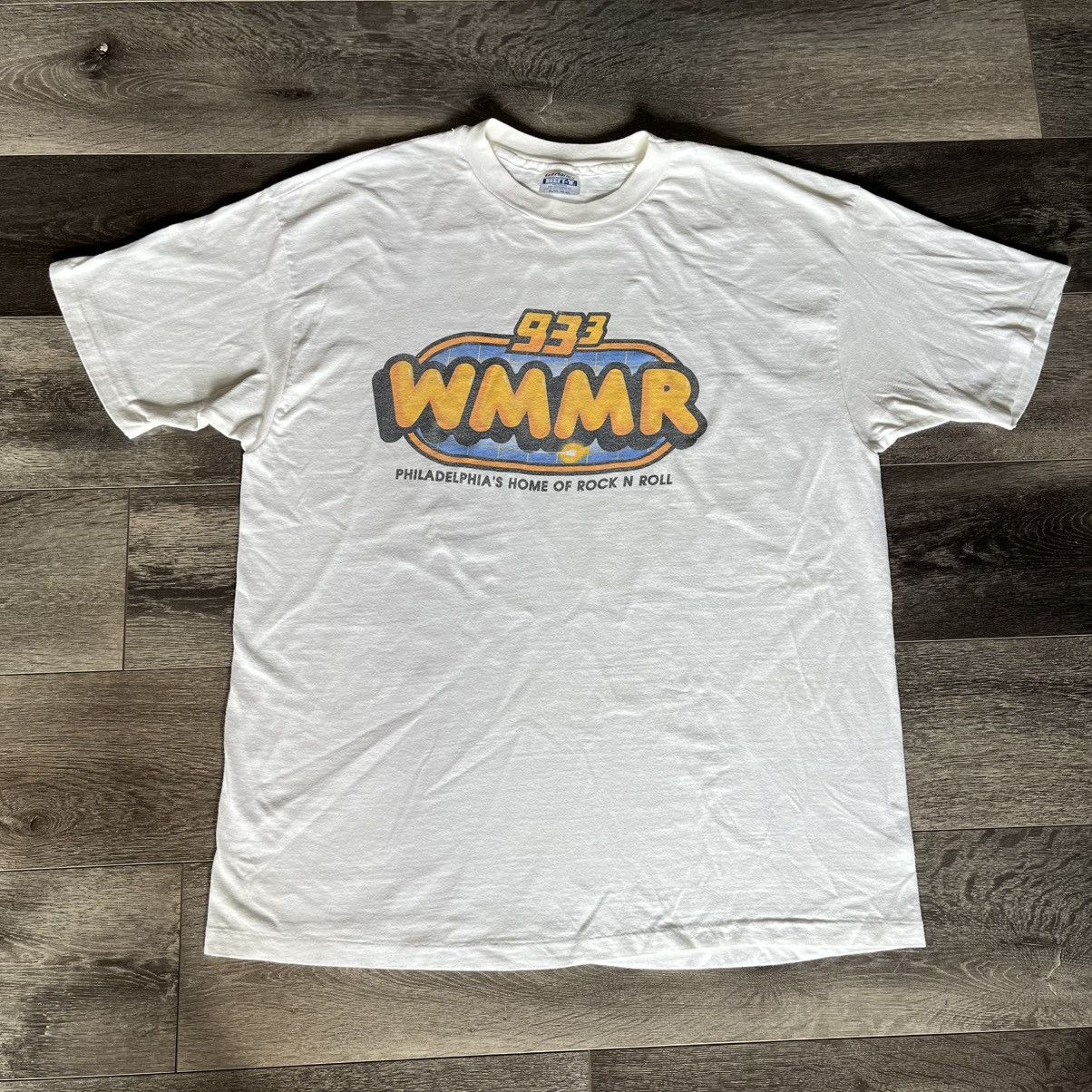 Vintage Vintage 1990s WMMR 93.3 Philadelphia Rock and Roll Radio Tee Size US XL / EU 56 / 4 - 1 Thumbnail