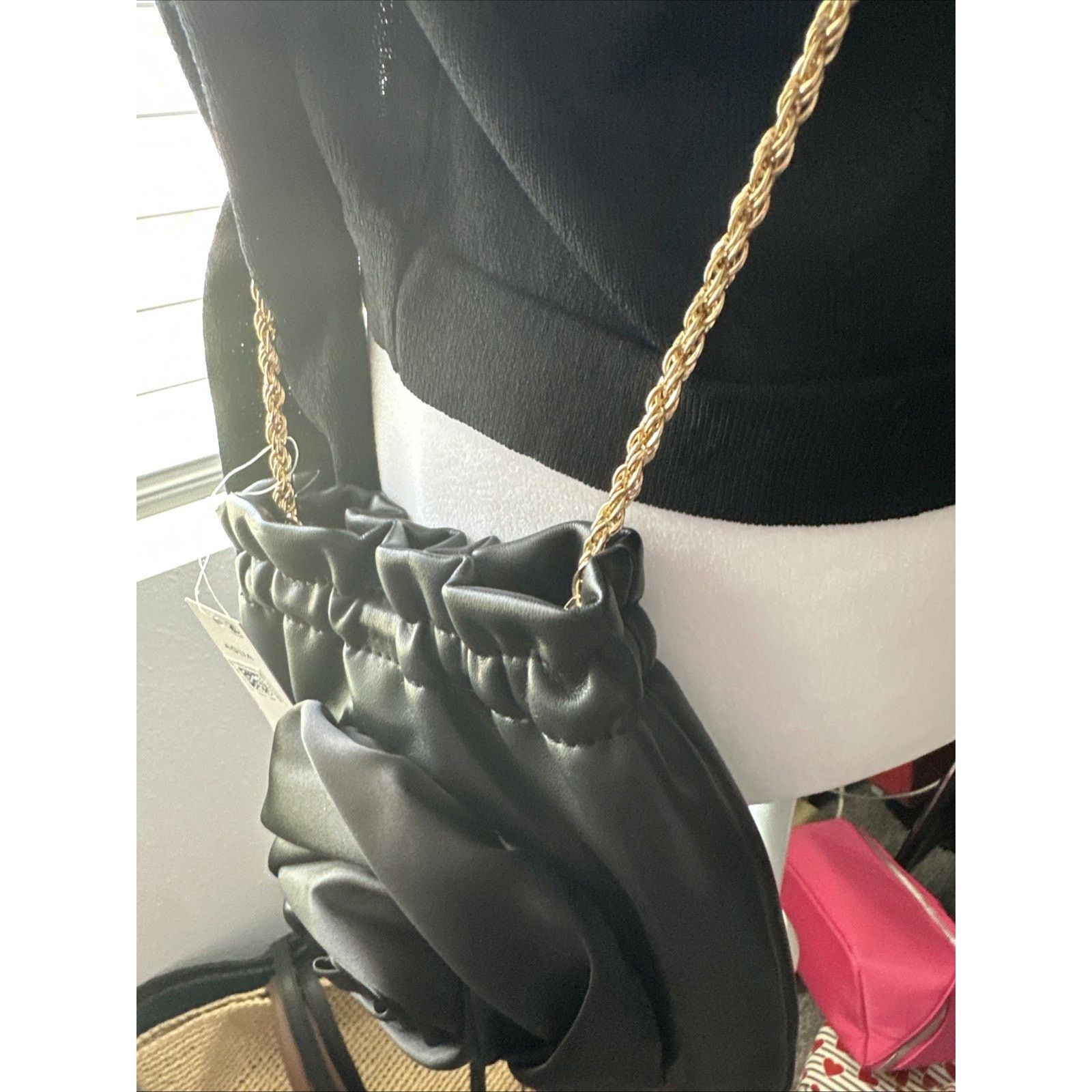 Bloomingdale's Aqua Rosette Crossbody Bucket Bag - Exclusive $98 NWT New Size ONE SIZE - 4 Thumbnail