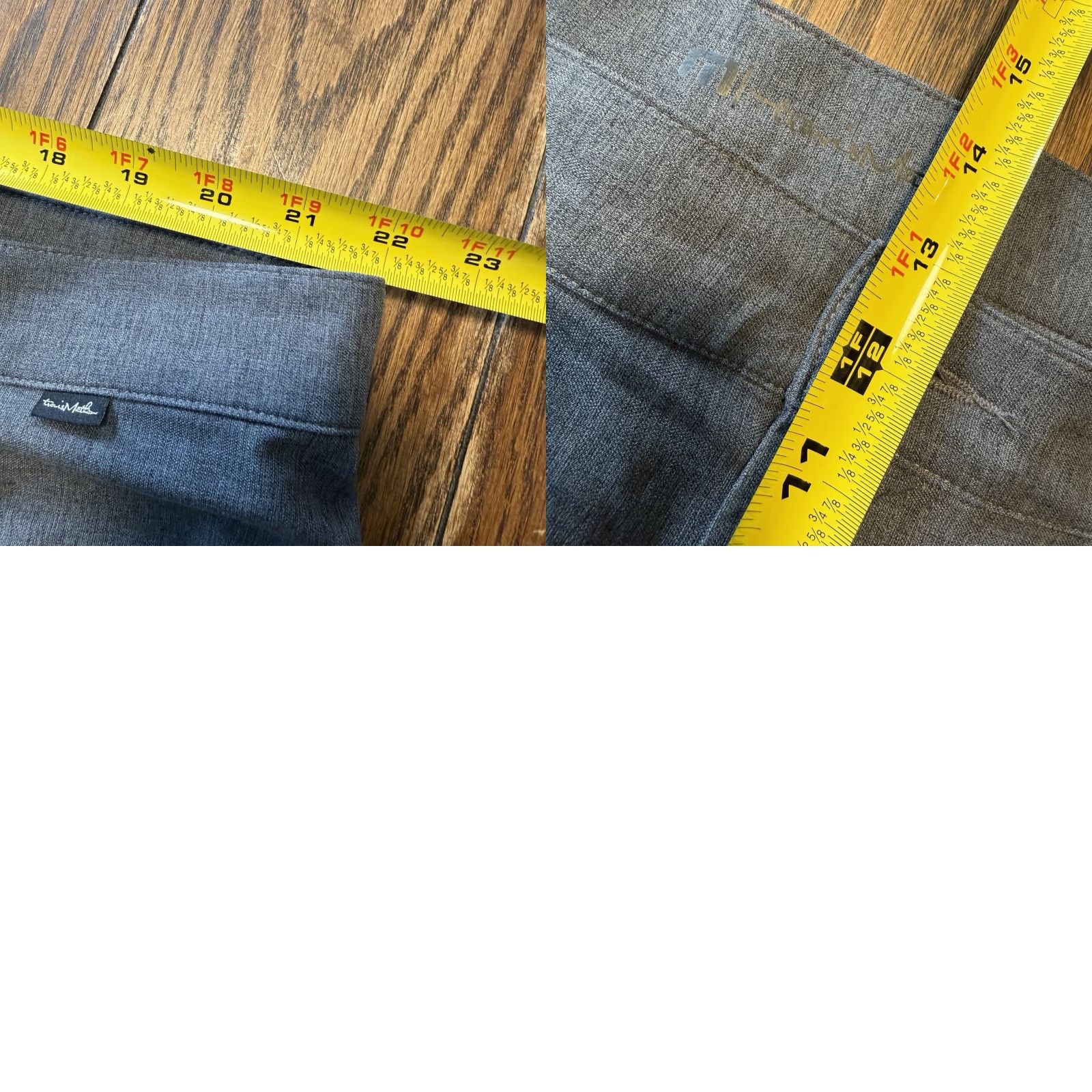 TravisMathew Travis Mathew Pants Mens 42x33 Gray Chino Performance High Rise Straight Leg Size US 42 / EU 58 - 9 Thumbnail