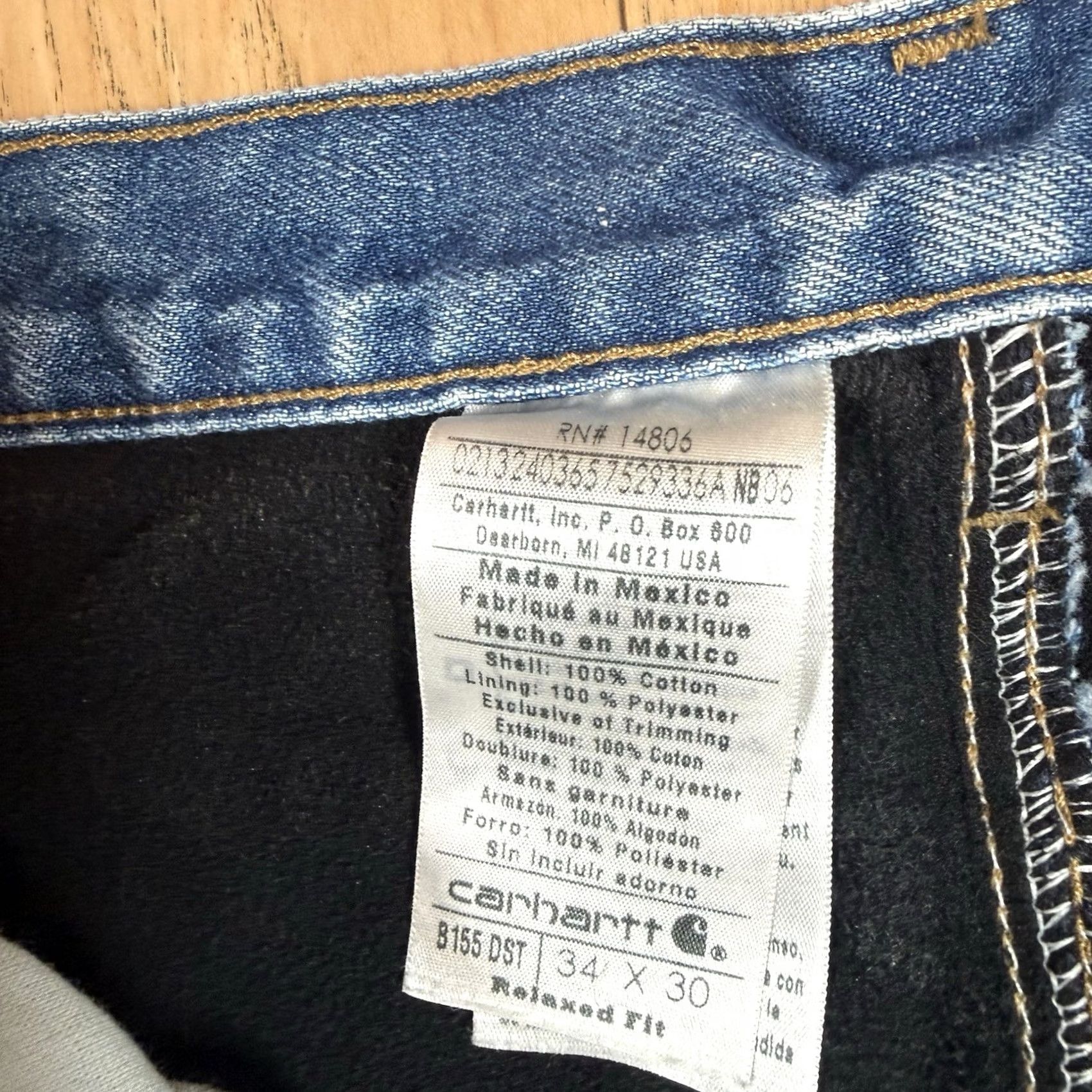 Carhartt VINTAGE Carhartt Jeans Mens 32x30 Blue Straight Relaxed Lined Workwear Pants Size US 32 / EU 48 - 6 Thumbnail
